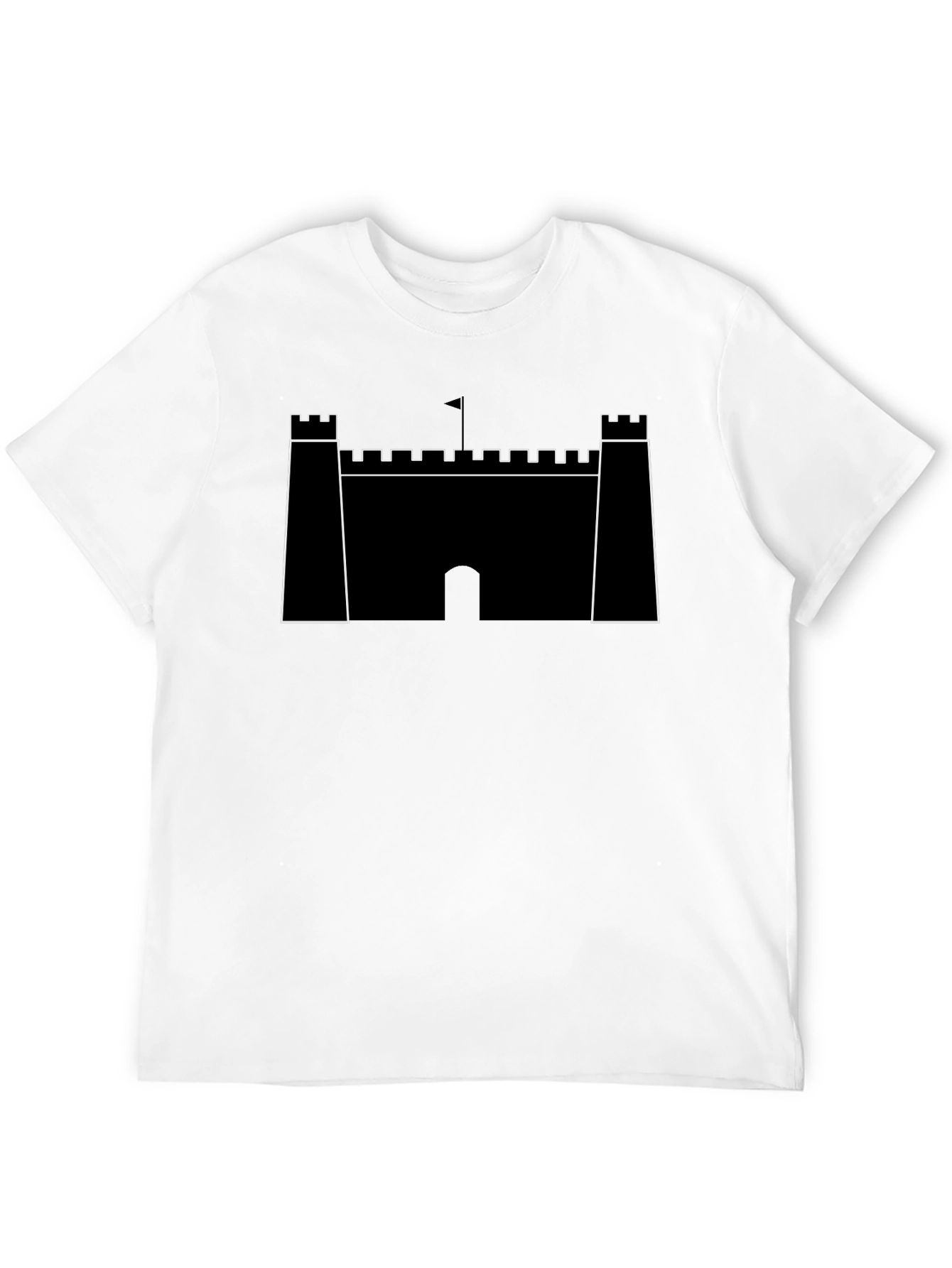 Black Castle Graphic Tee - Classic Black T-Shirt view 12