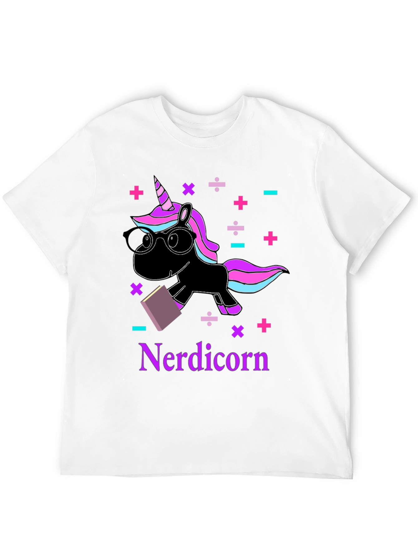Black Nerdicorn T-Shirt - Funny Unicorn Graphic Tee view 12