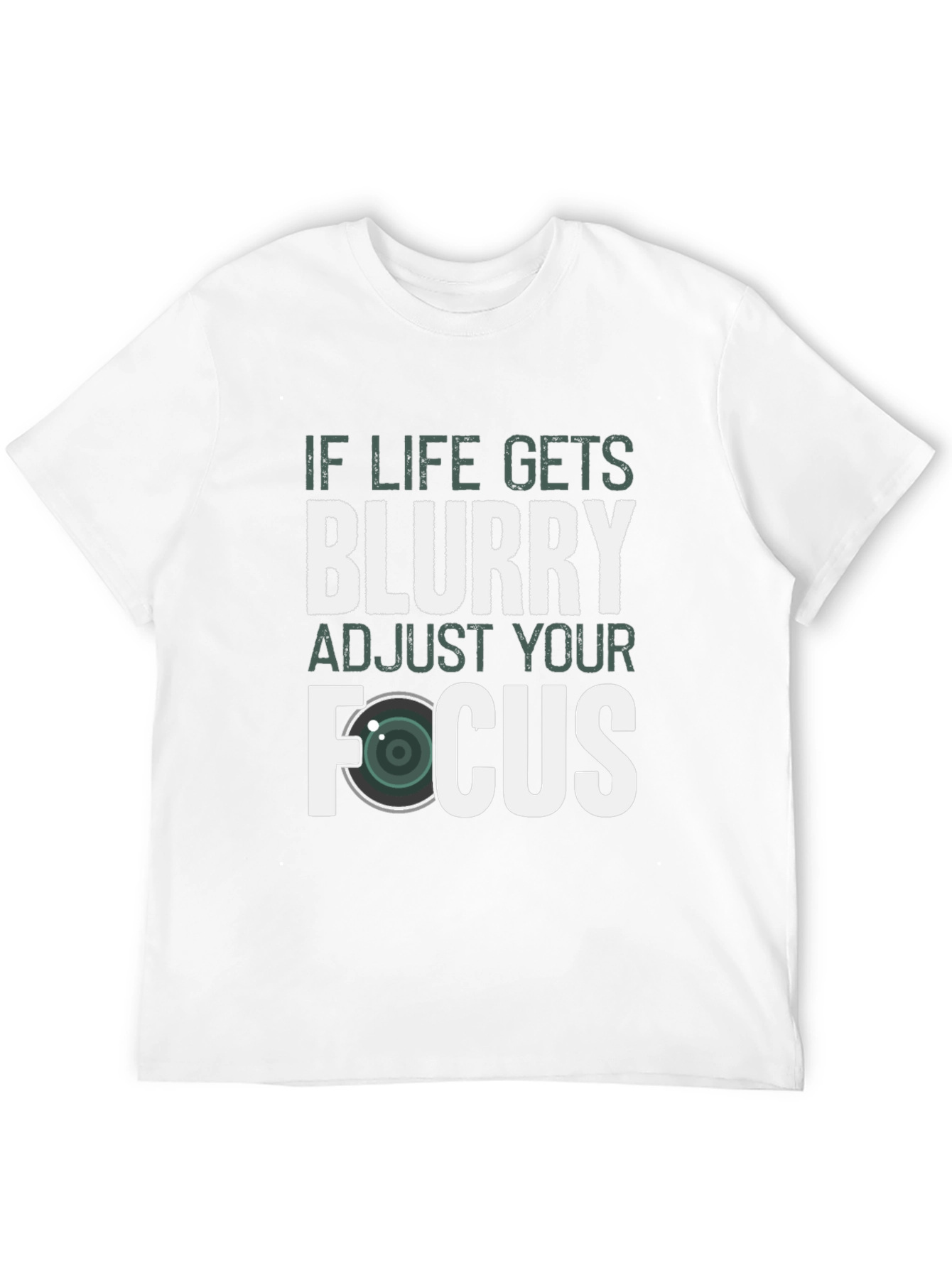 Black Blurry Life? Adjust Your Focus Graphic Tee view 12