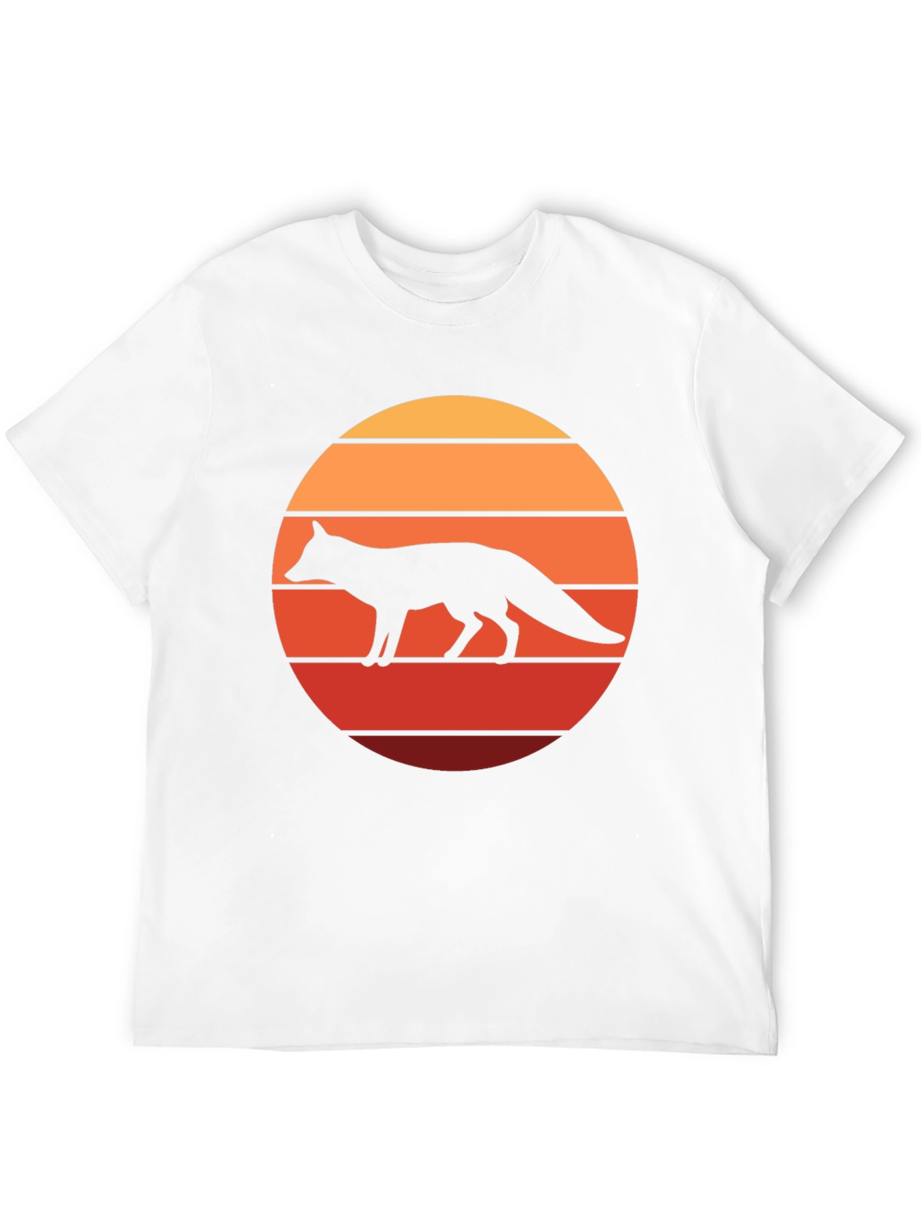 Black Retro Fox Sunset Graphic Tee view 12