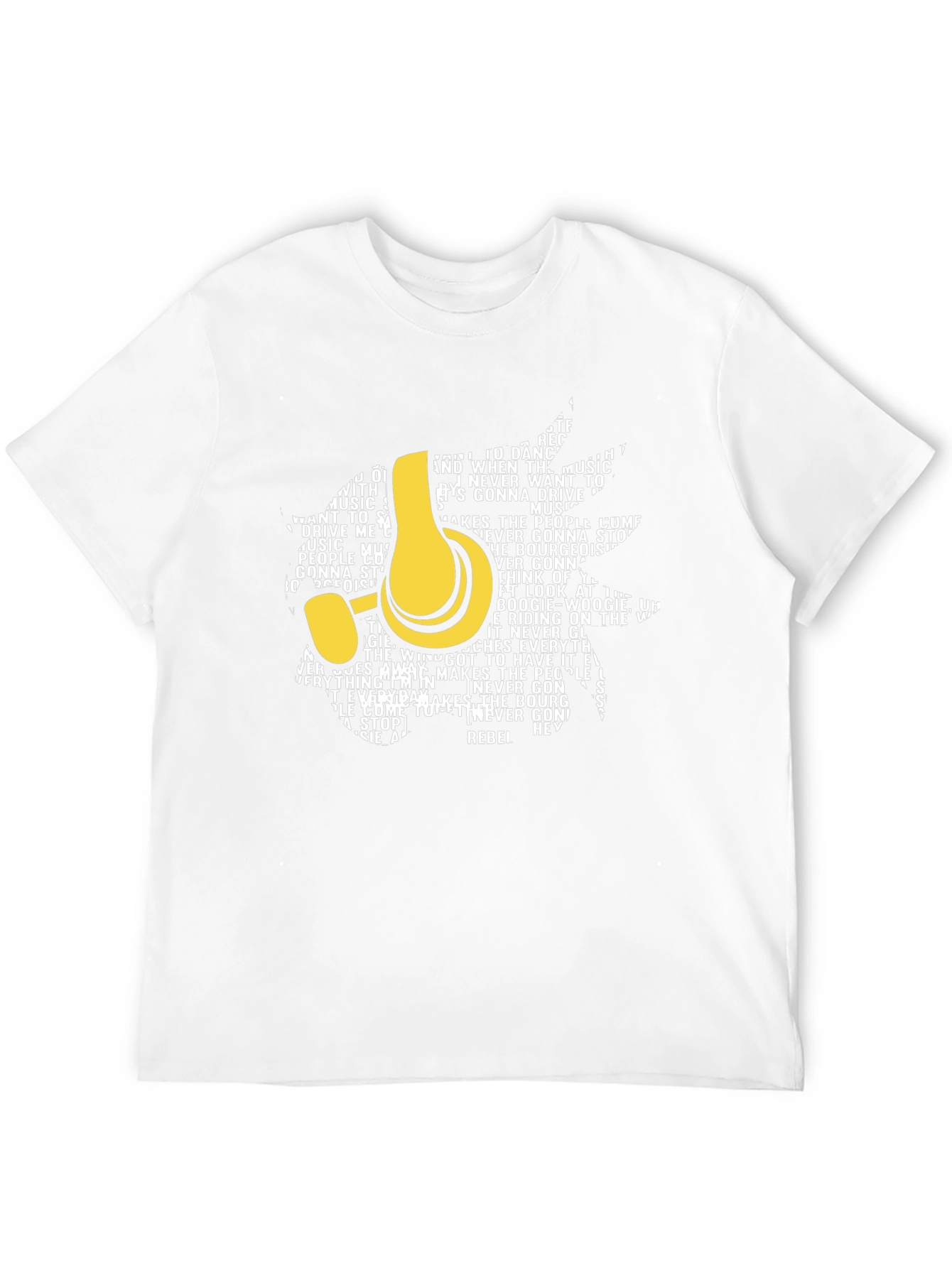 Black Rebel Music Headphones Graphic T-Shirt view 12