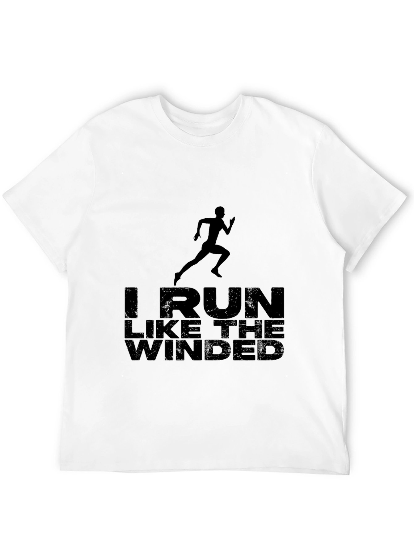 Black I Run Like The Winded Graphic T-Shirt view 12