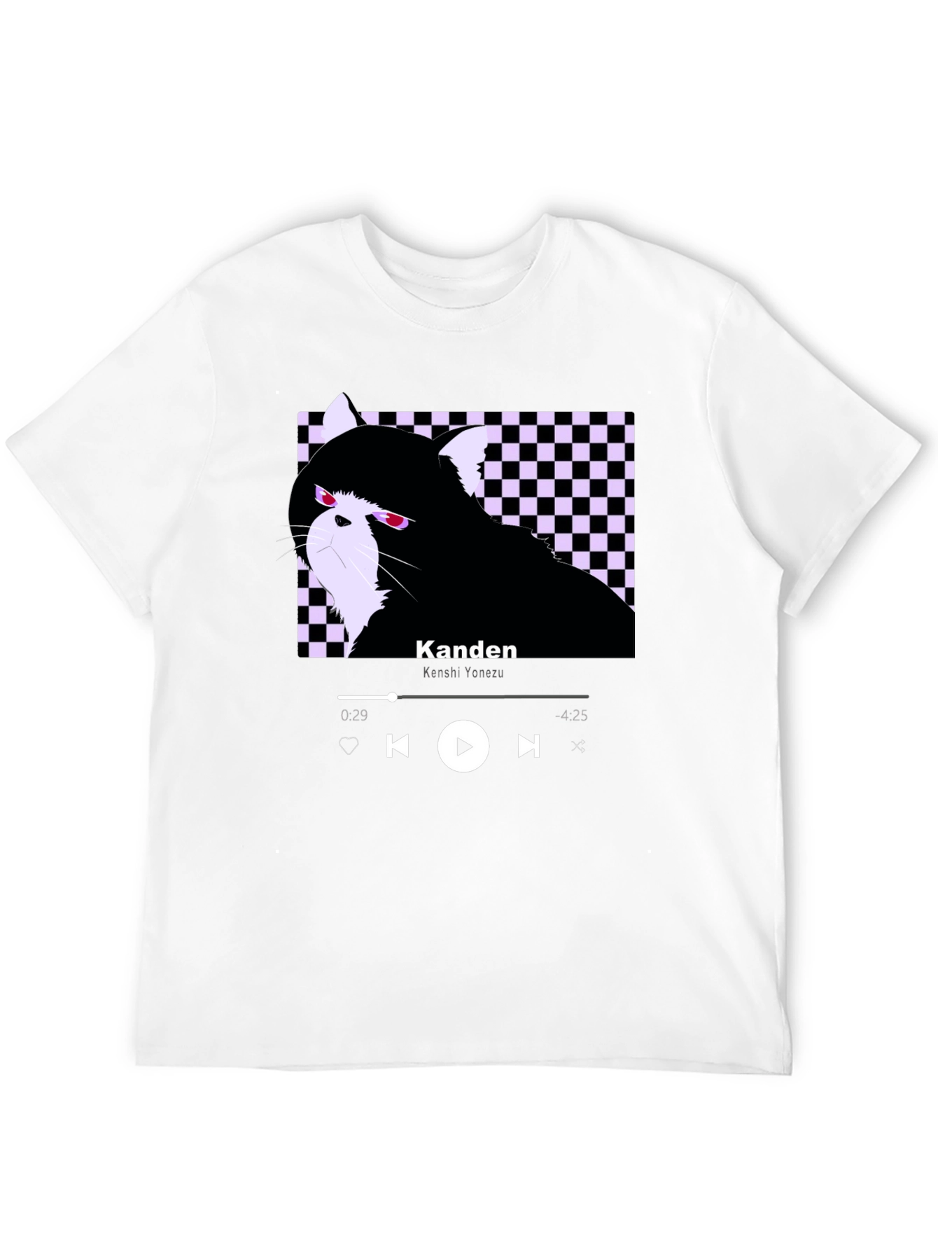 Black Kanden Cat T-Shirt - Graphic Tee view 12
