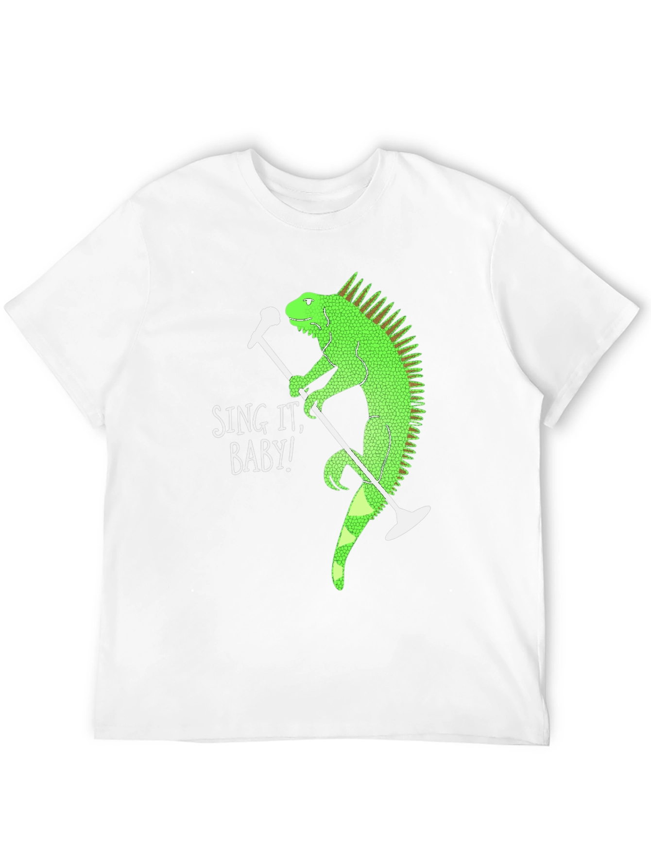 Black Sing It Baby Iguana Graphic T-Shirt view 12