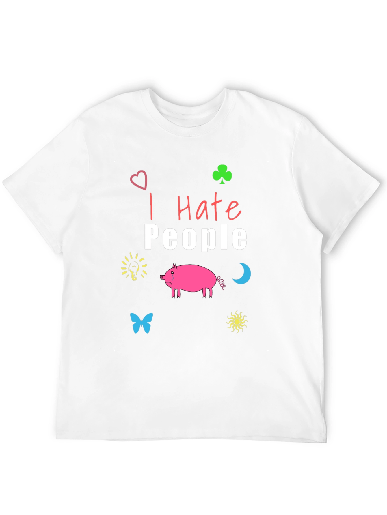 Black I Hate People T-Shirt - Funny Graphic Tee view 12