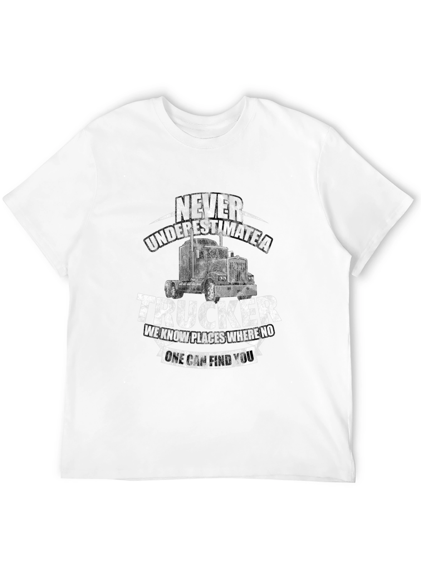 Black Never Underestimate a Trucker T-Shirt view 12