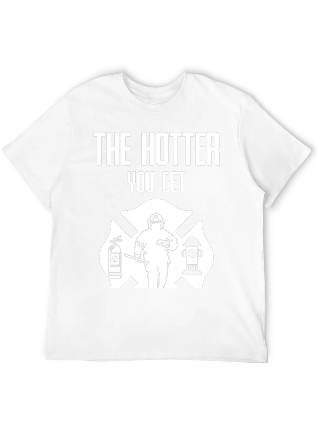 Black Firefighter Humor T-Shirt - The Hotter You Get view 12