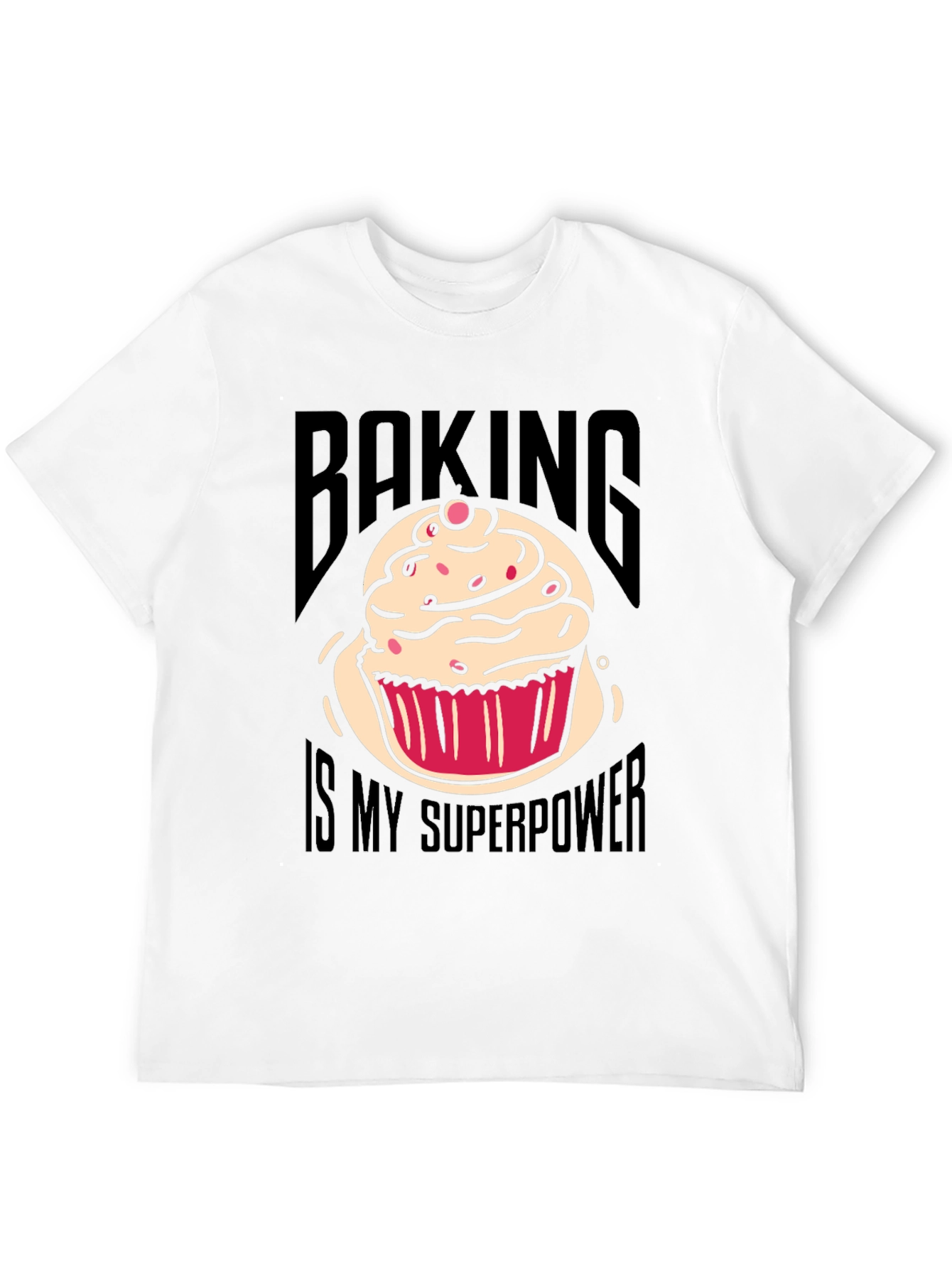 Black Baking is My Superpower Graphic T-Shirt view 12