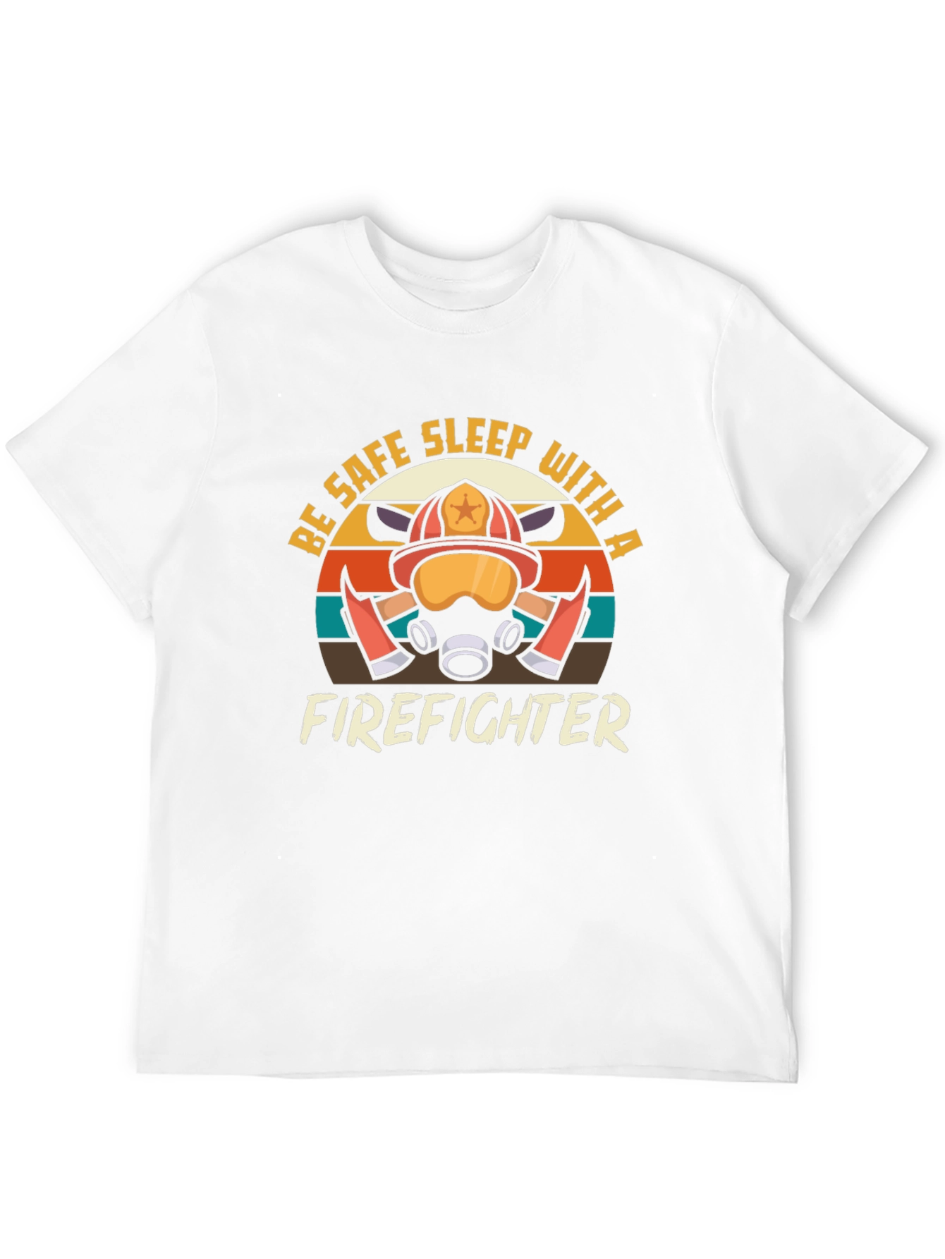 Black Firefighter Graphic Tee - Be Safe, Sleep With a Firefighter view 12