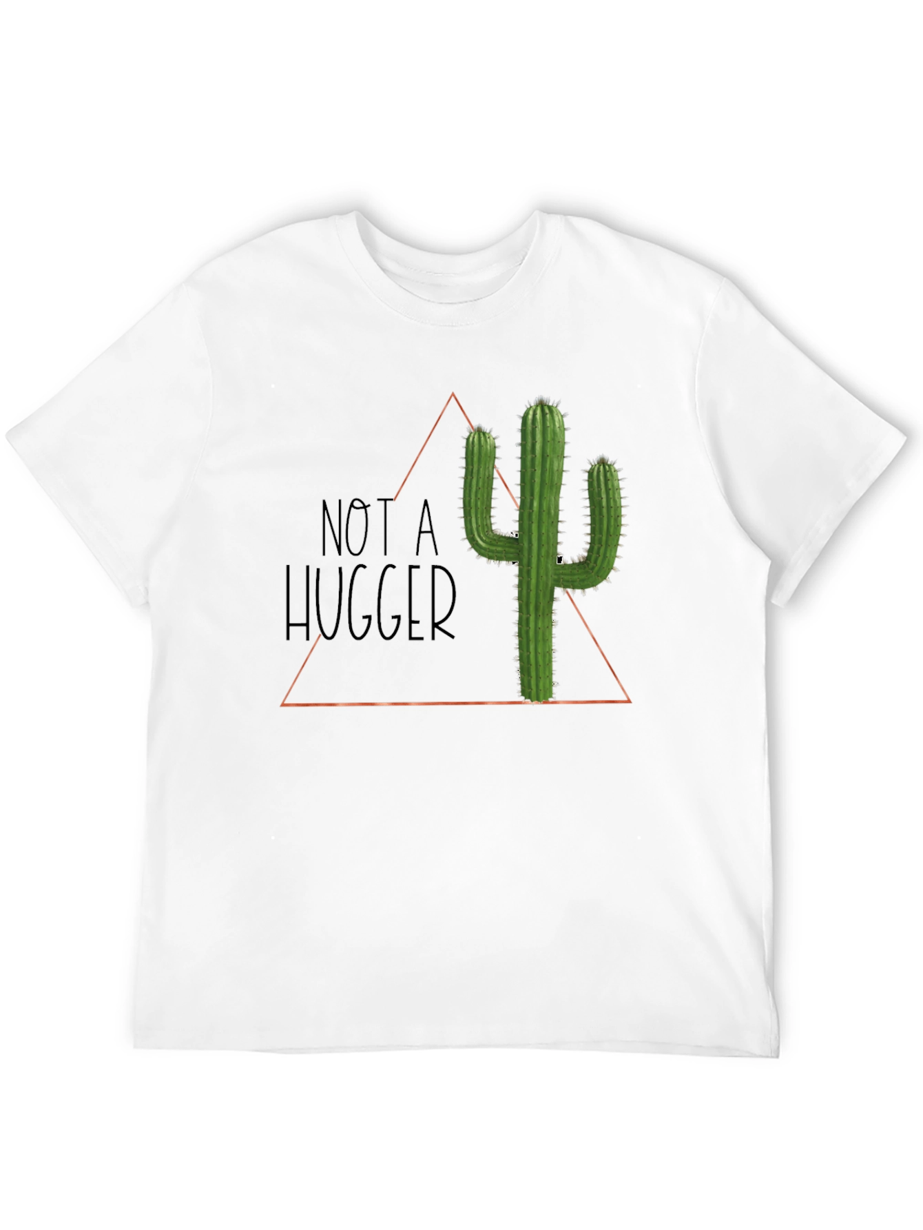 Black Not A Hugger Cactus Graphic T-Shirt - Soft Cotton Tee view 12