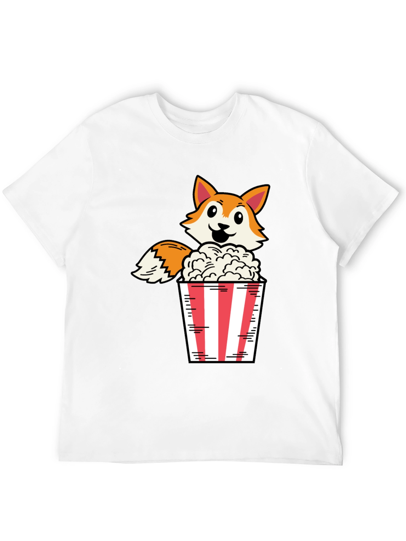 Black Fox Popcorn Black T-Shirt view 12