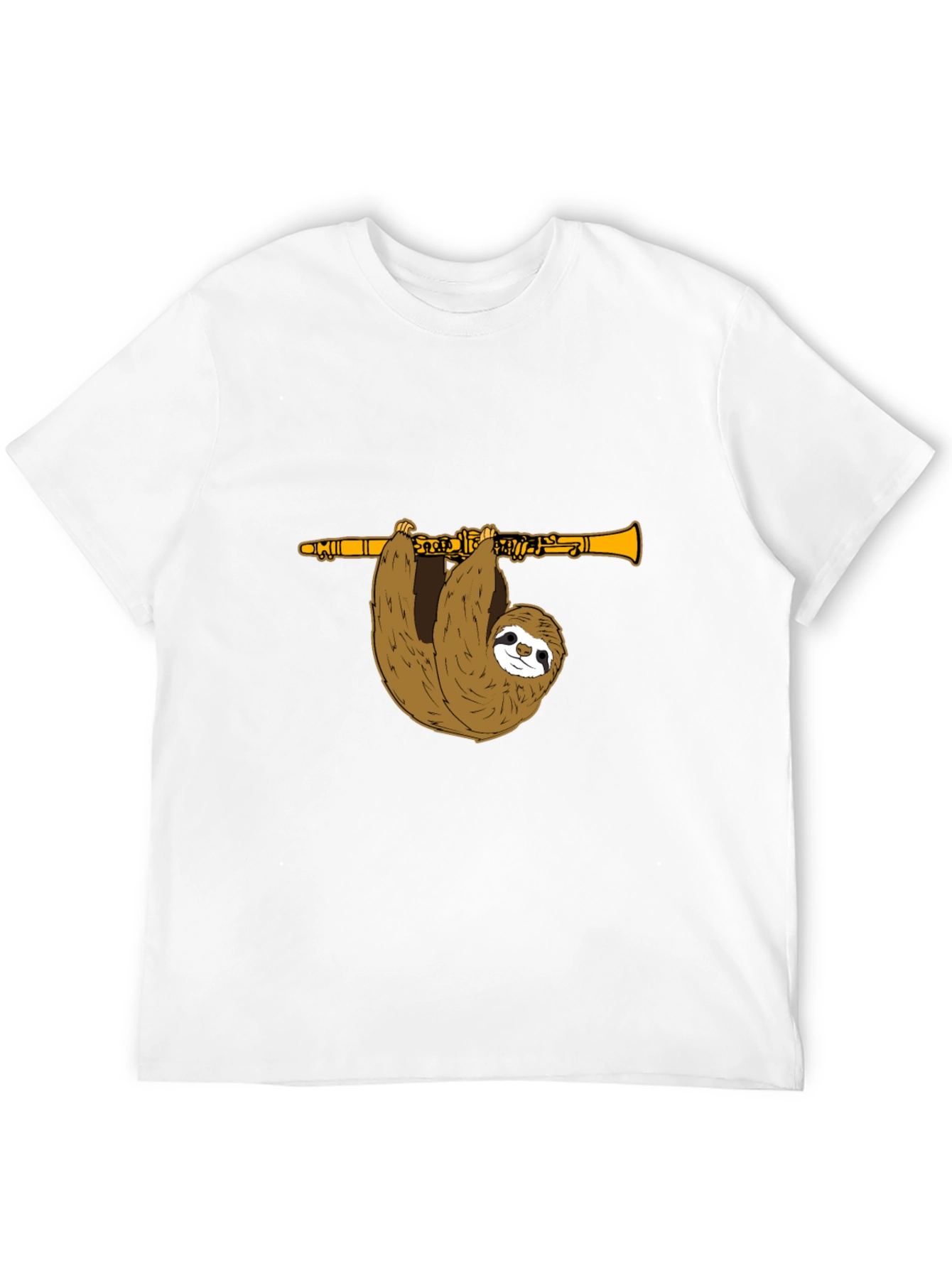 Black Sloth Clarinet T-Shirt - Funny Music Tee view 12