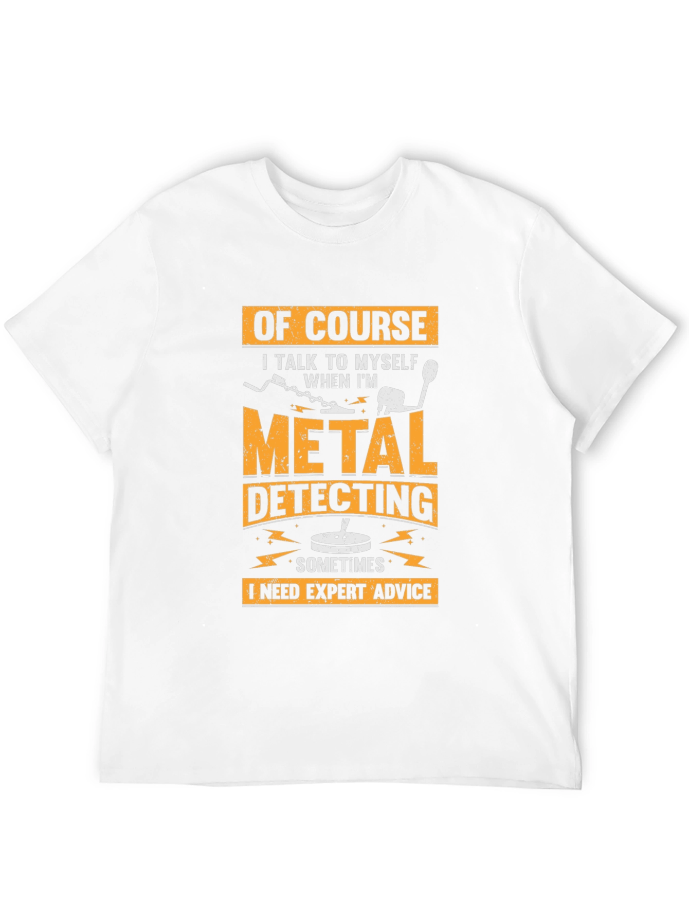 Black Metal Detecting Expert Advice Graphic Tee view 12
