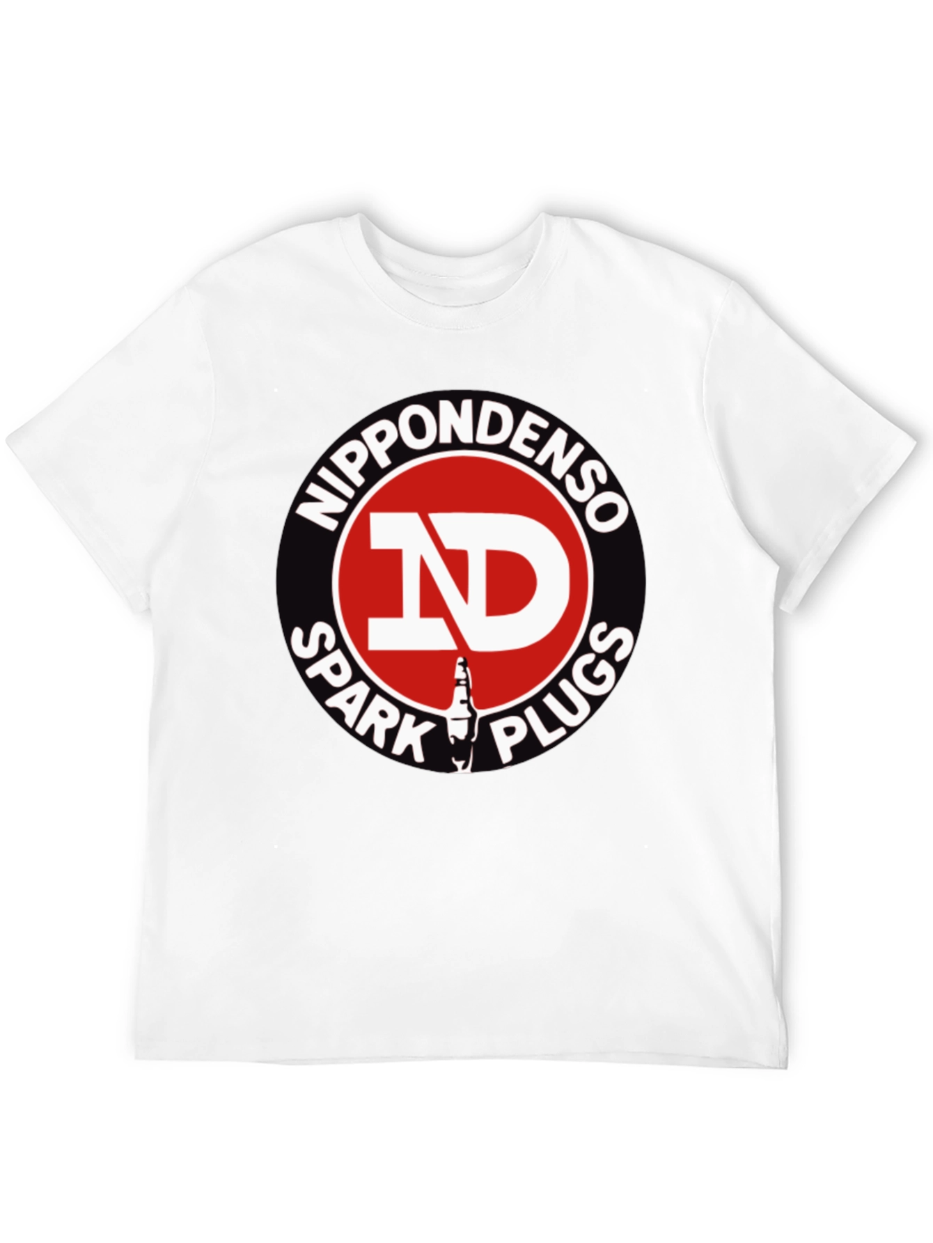 Black Nippondenso Spark Plugs Graphic T-Shirt view 12