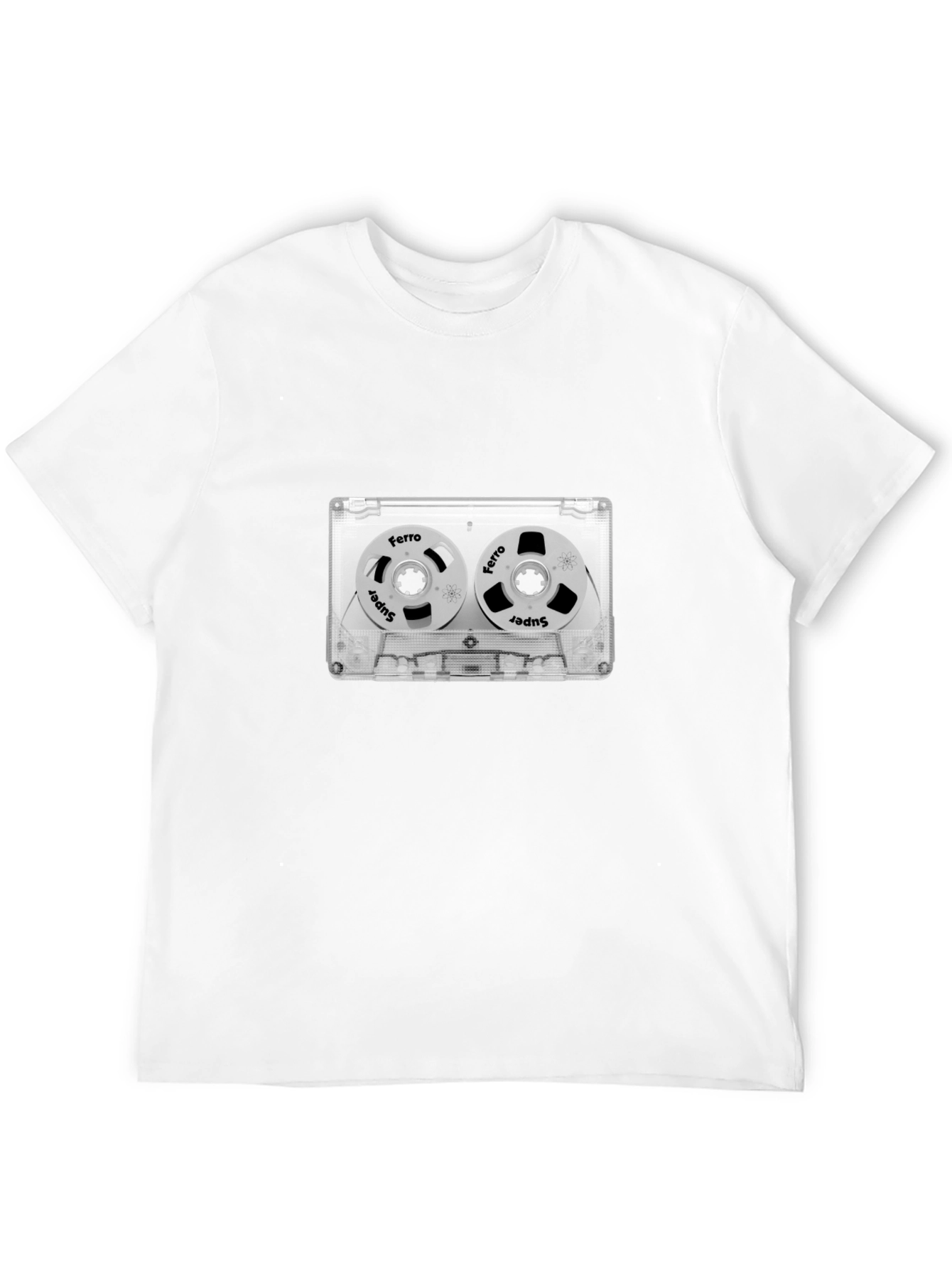 Black Retro Cassette Tape Graphic Tee - Black Unisex T-Shirt view 12