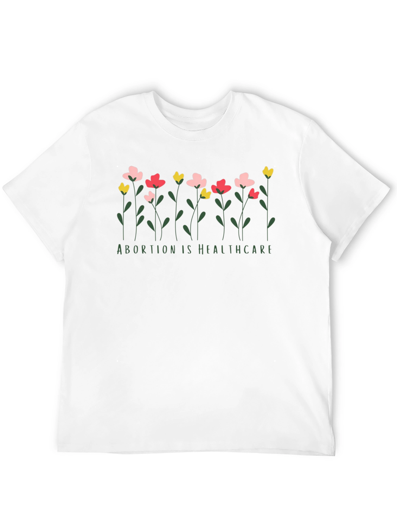 Black Abortion is Healthcare Flower T-Shirt view 12