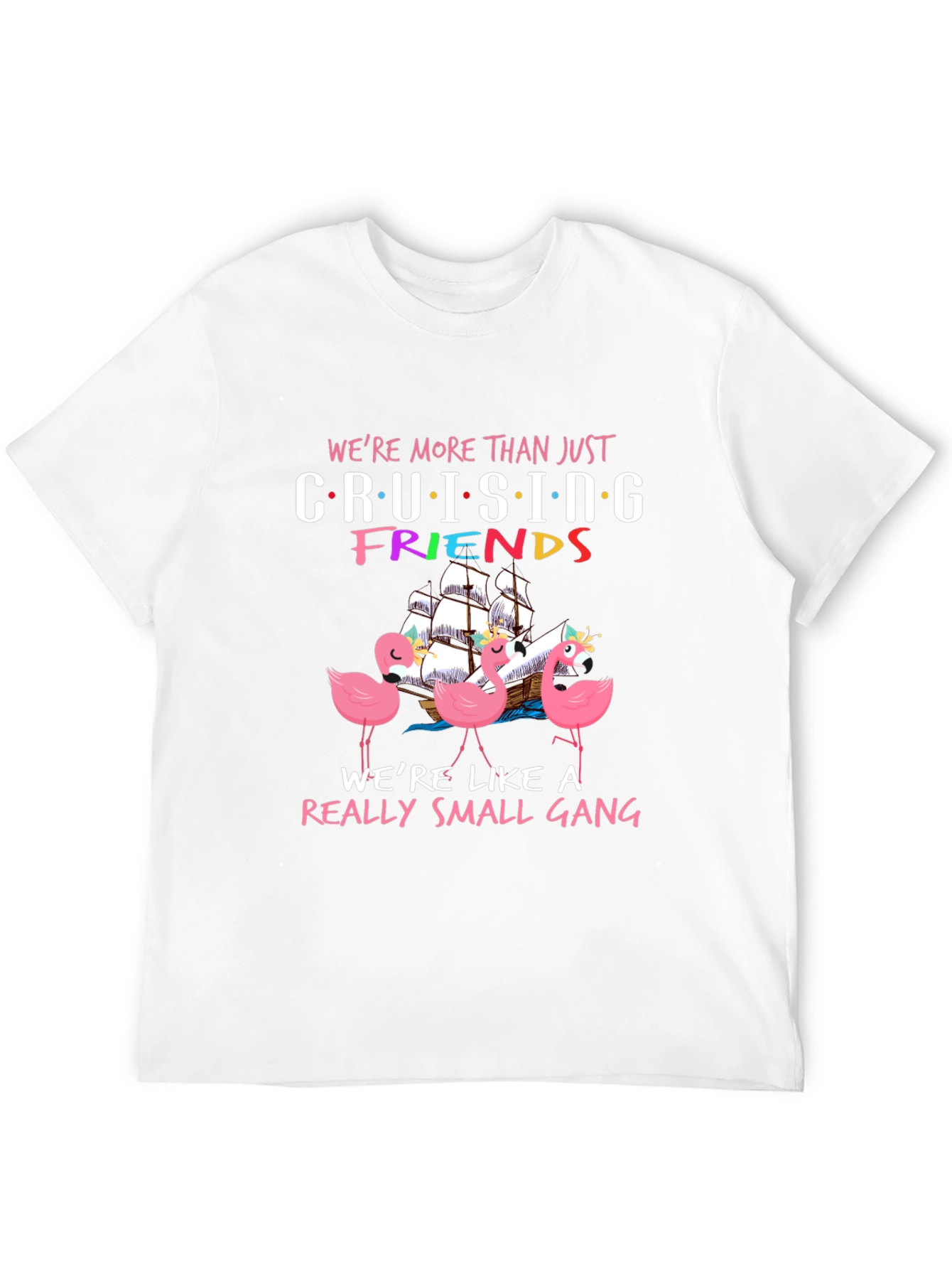 Black Cruising Friends Flamingo Graphic Tee view 12