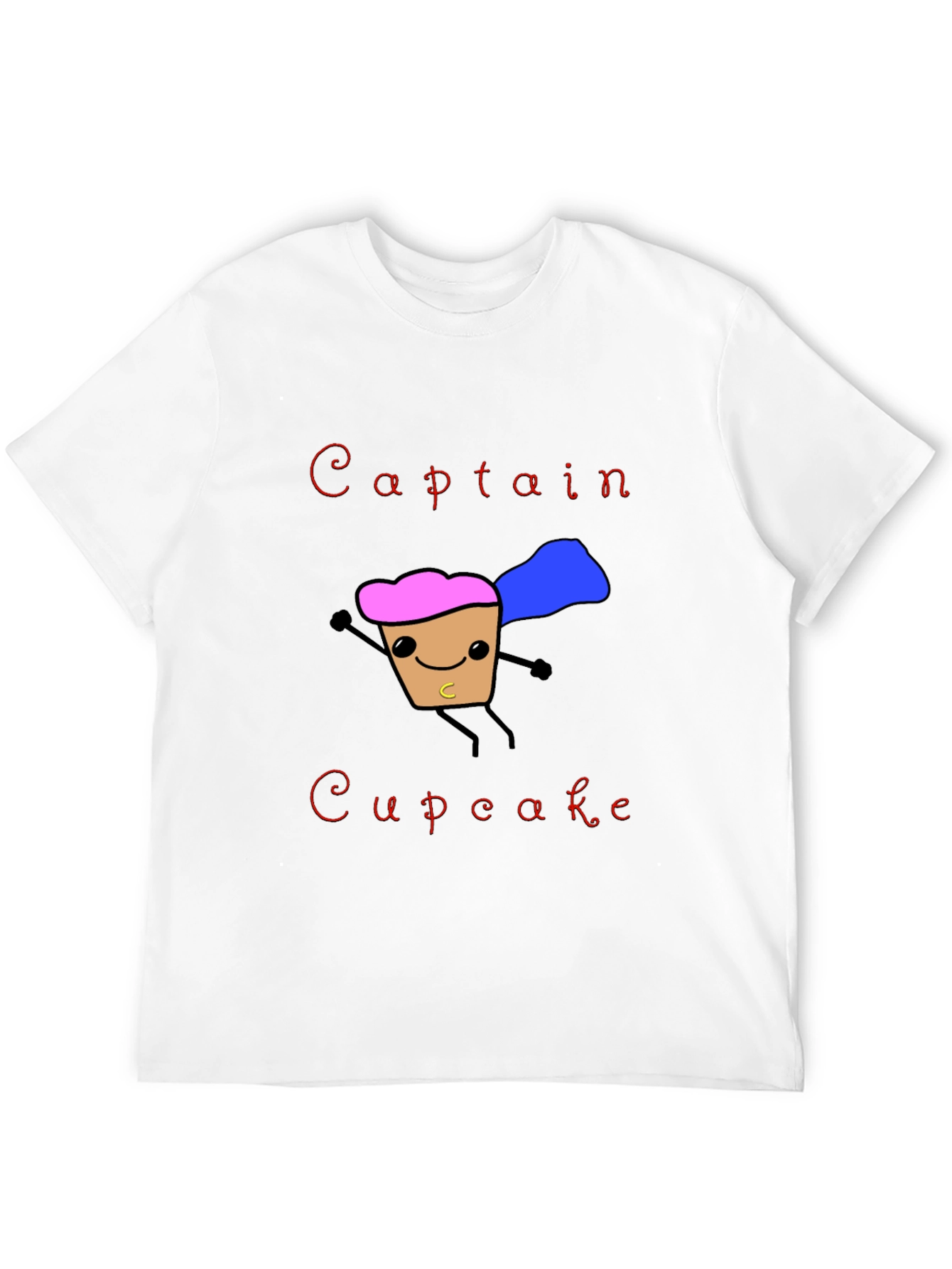 Black Captain Cupcake T-Shirt Funny Hero Graphic Tee view 12