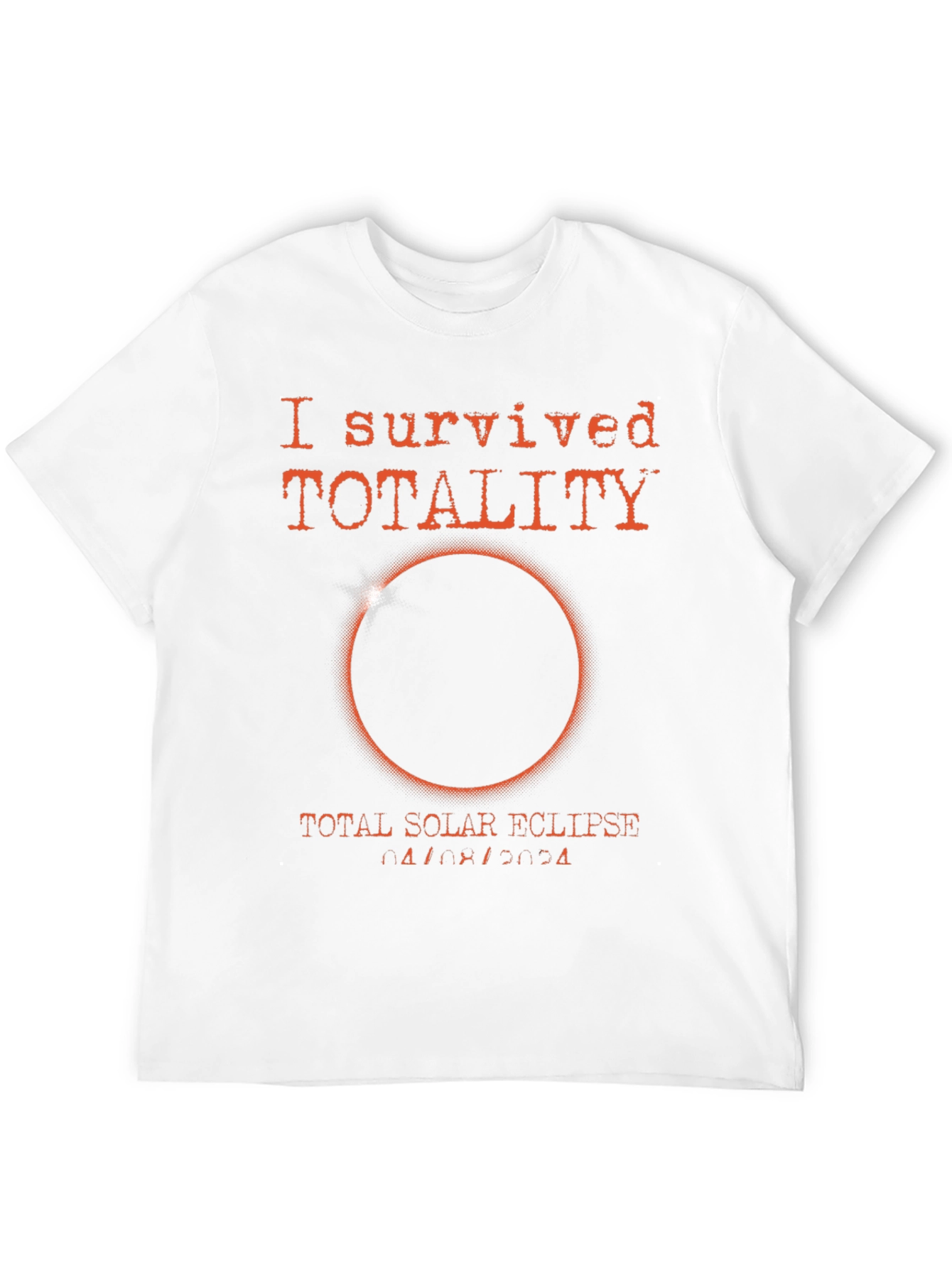Black I Survived Totality T-Shirt - Total Solar Eclipse 2024 view 12
