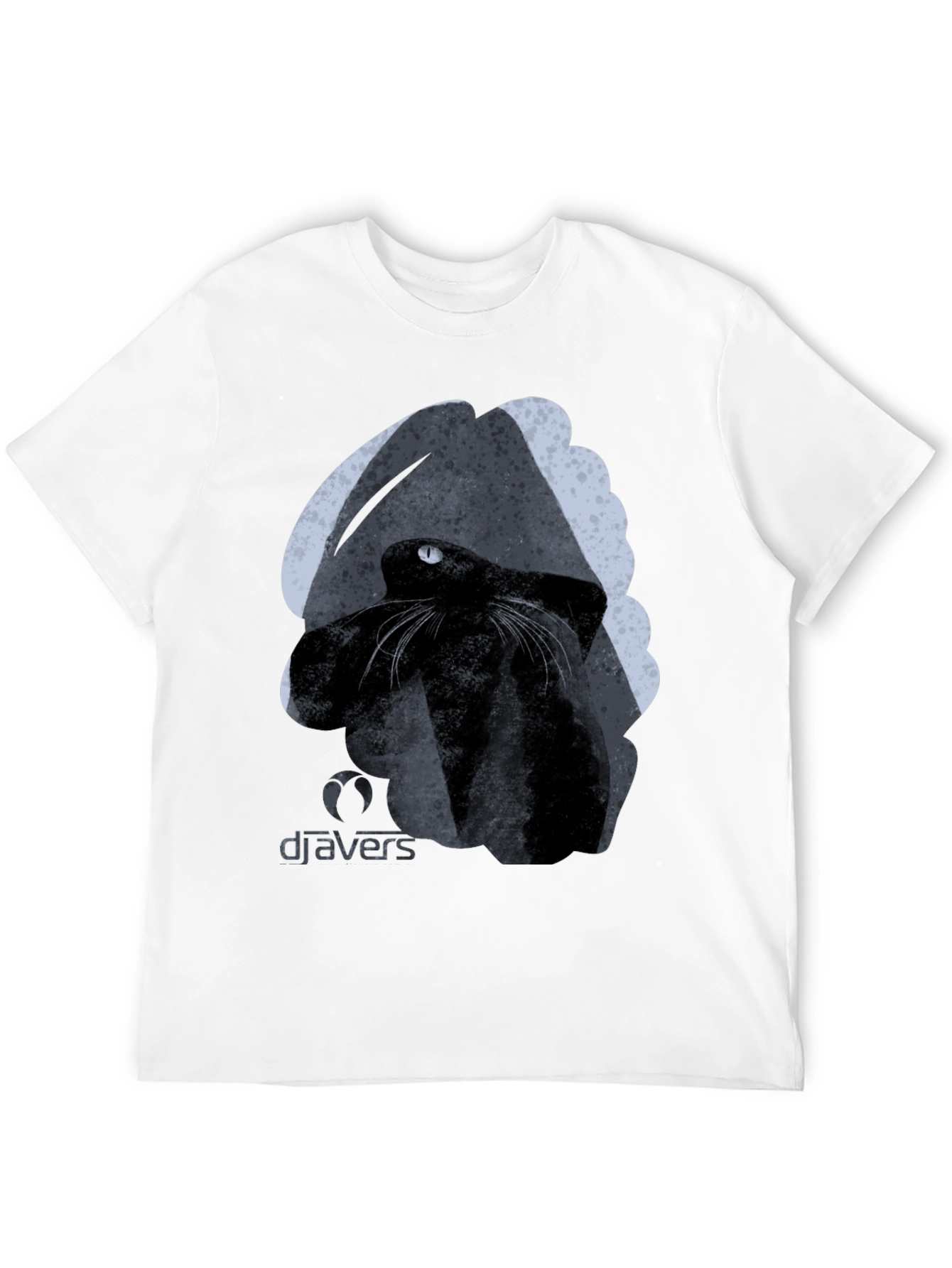 Black Black Cat Graphic Tee - Cool Artistic Design view 12