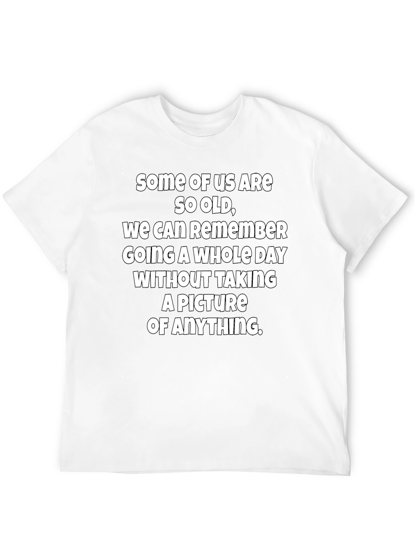 Black Funny Old Age T-Shirt - 'No Pictures' Slogan view 12