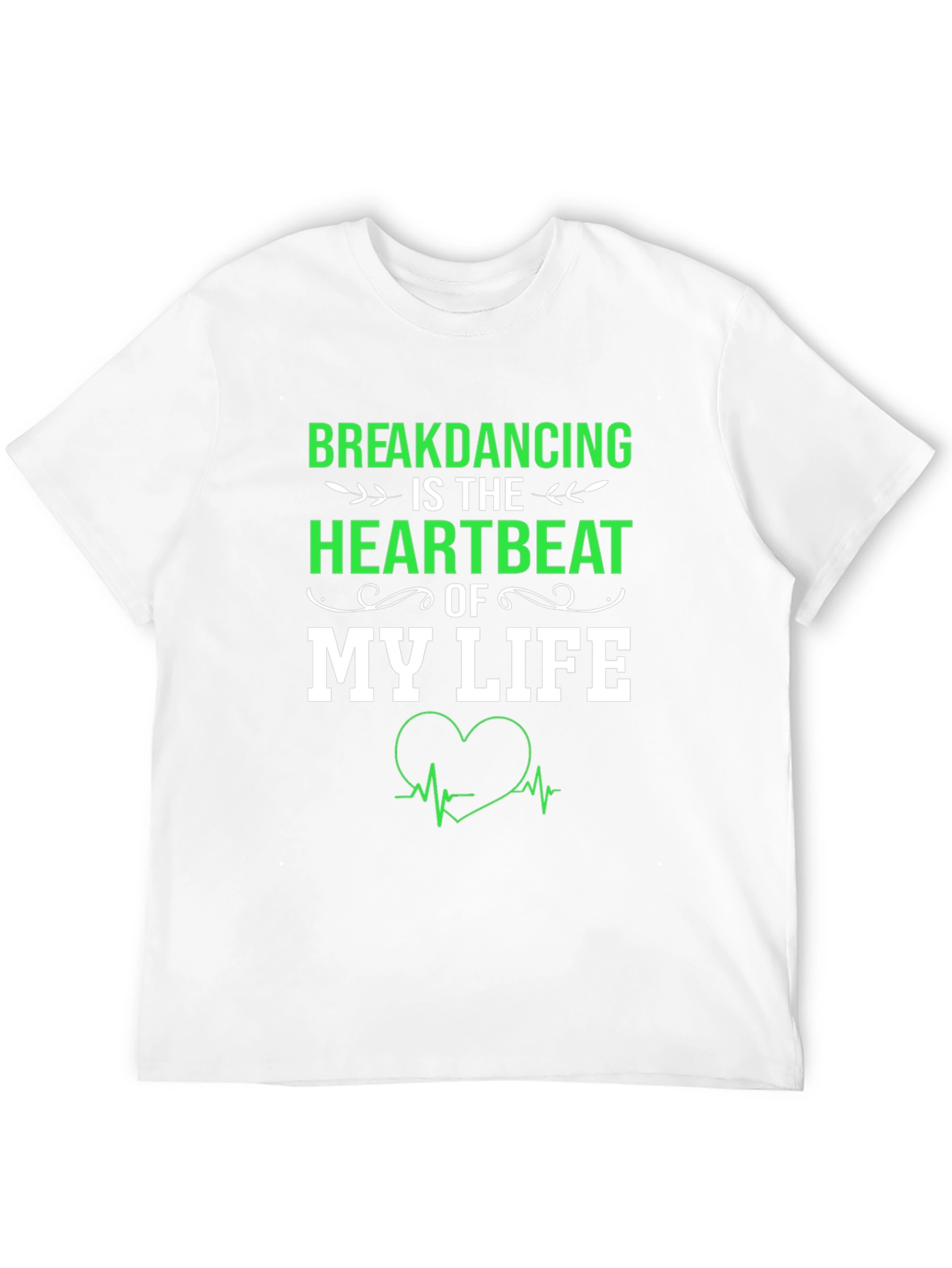 Black Breakdancing Heartbeat T-Shirt view 12