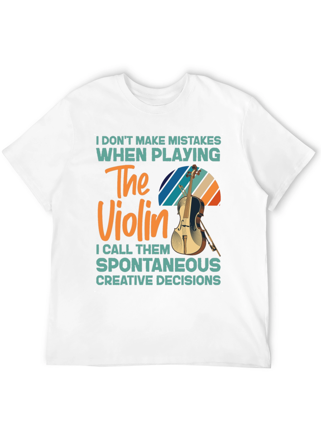 Black Violin Player T-Shirt - No Mistakes Just Creative Decisions view 12