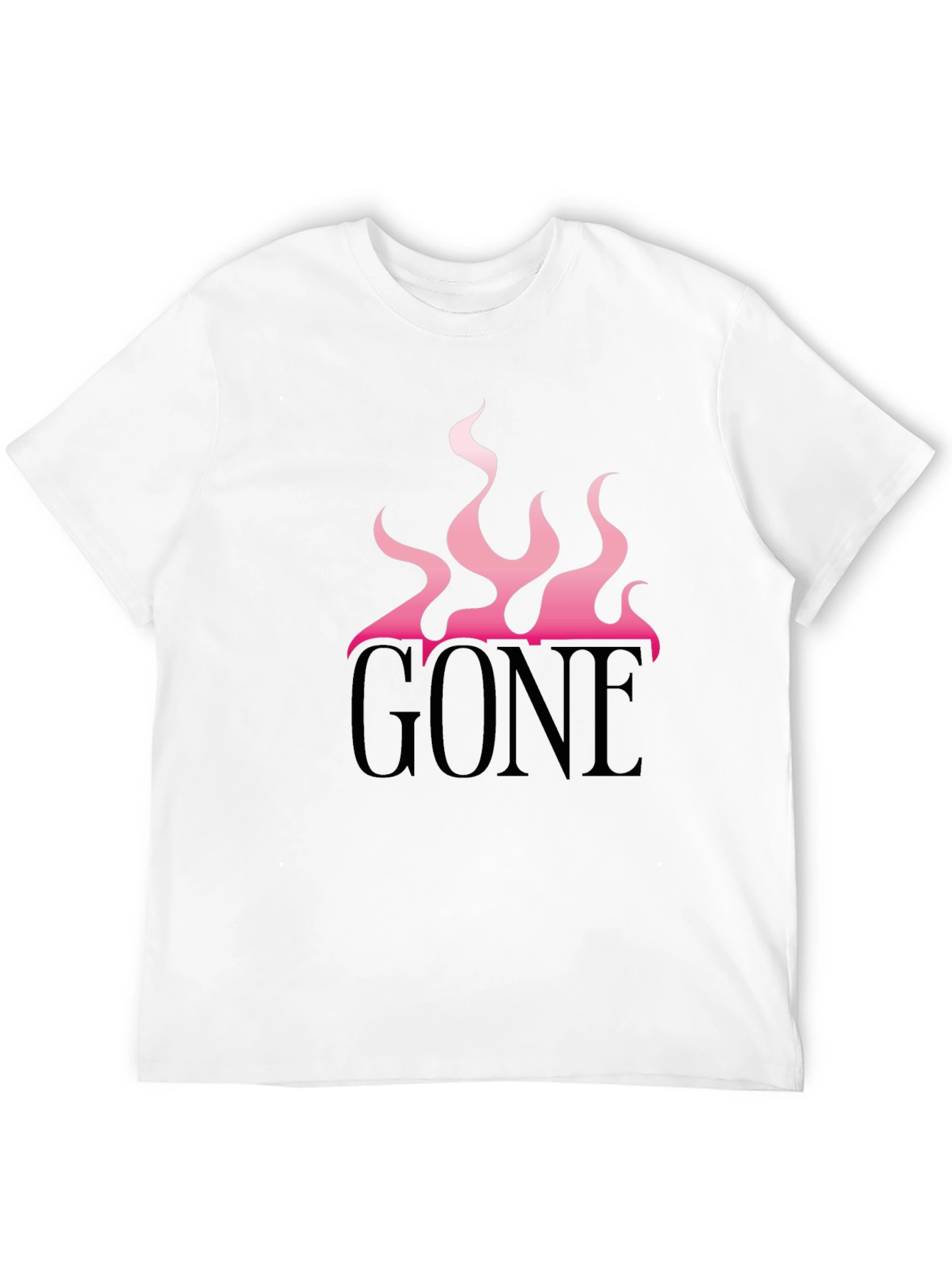 Black GONE Graphic Tee - Pink Flames Black T-Shirt view 12