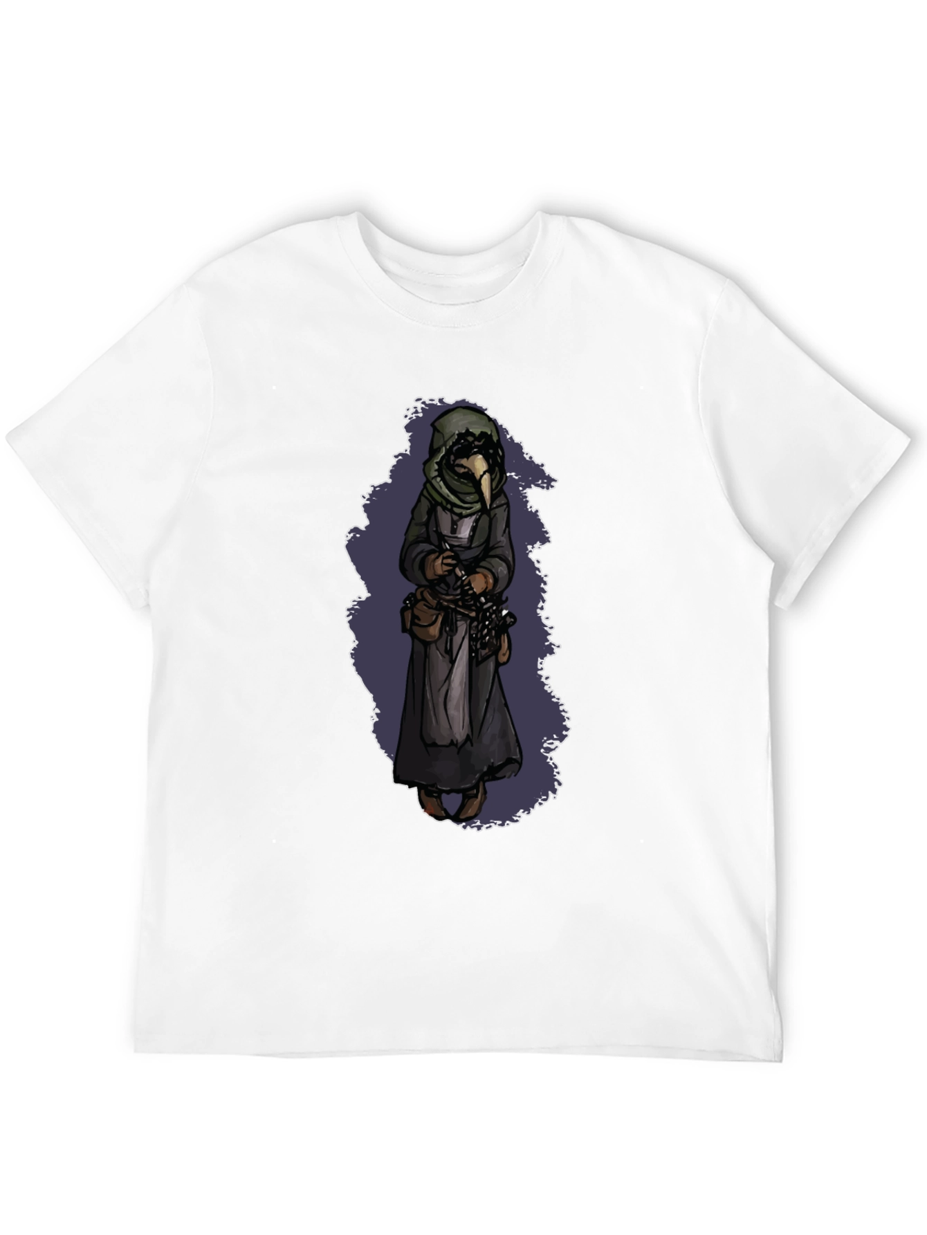Black Plague Doctor Graphic T-Shirt - Black view 12