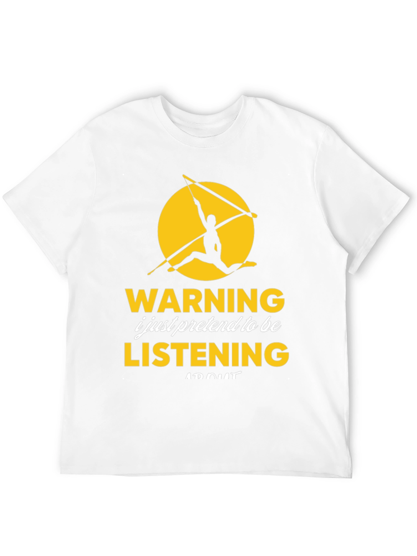 Black Warning I Pretend Listening T-Shirt view 12
