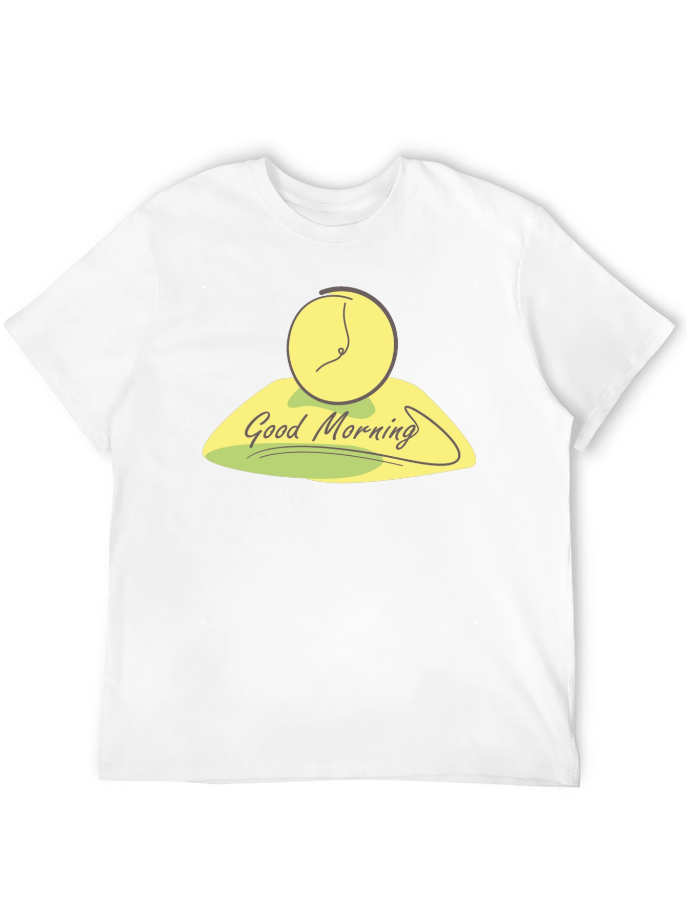 Black Good Morning Clock Graphic Tee - Stylish Black T-Shirt view 12