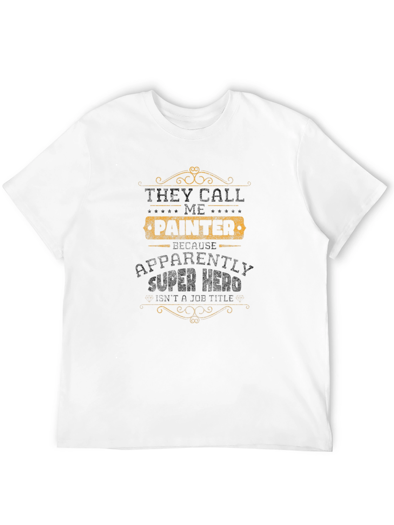 Black Painter Superhero T-Shirt - Black Graphic Tee view 12