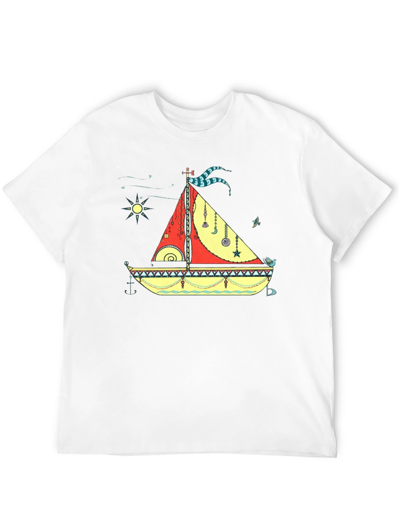 Black Sailboat Graphic Black T-Shirt view 12