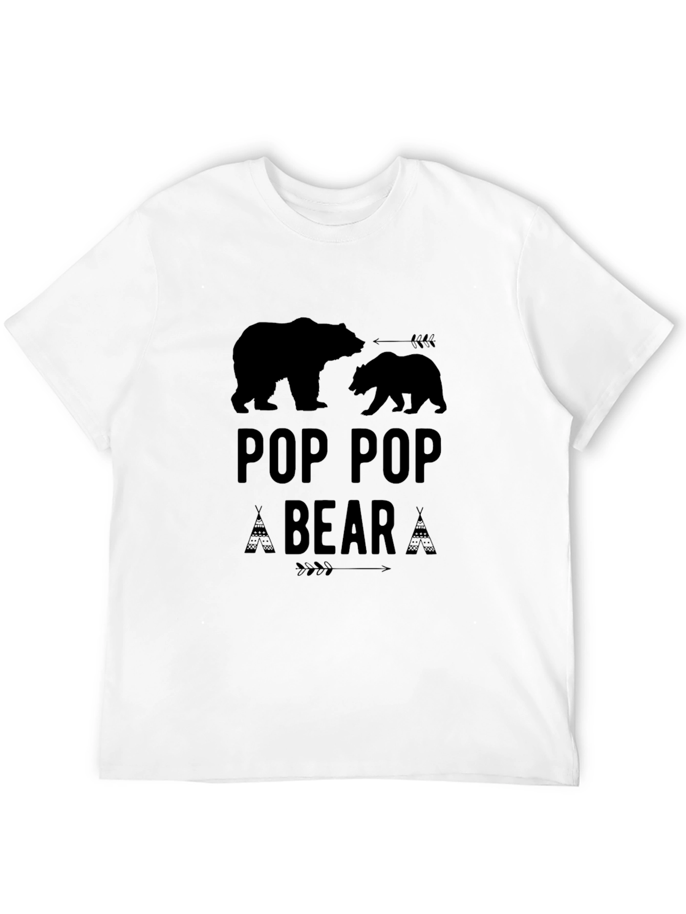 Black Pop Pop Bear T-Shirt - Father's Day Gift view 12