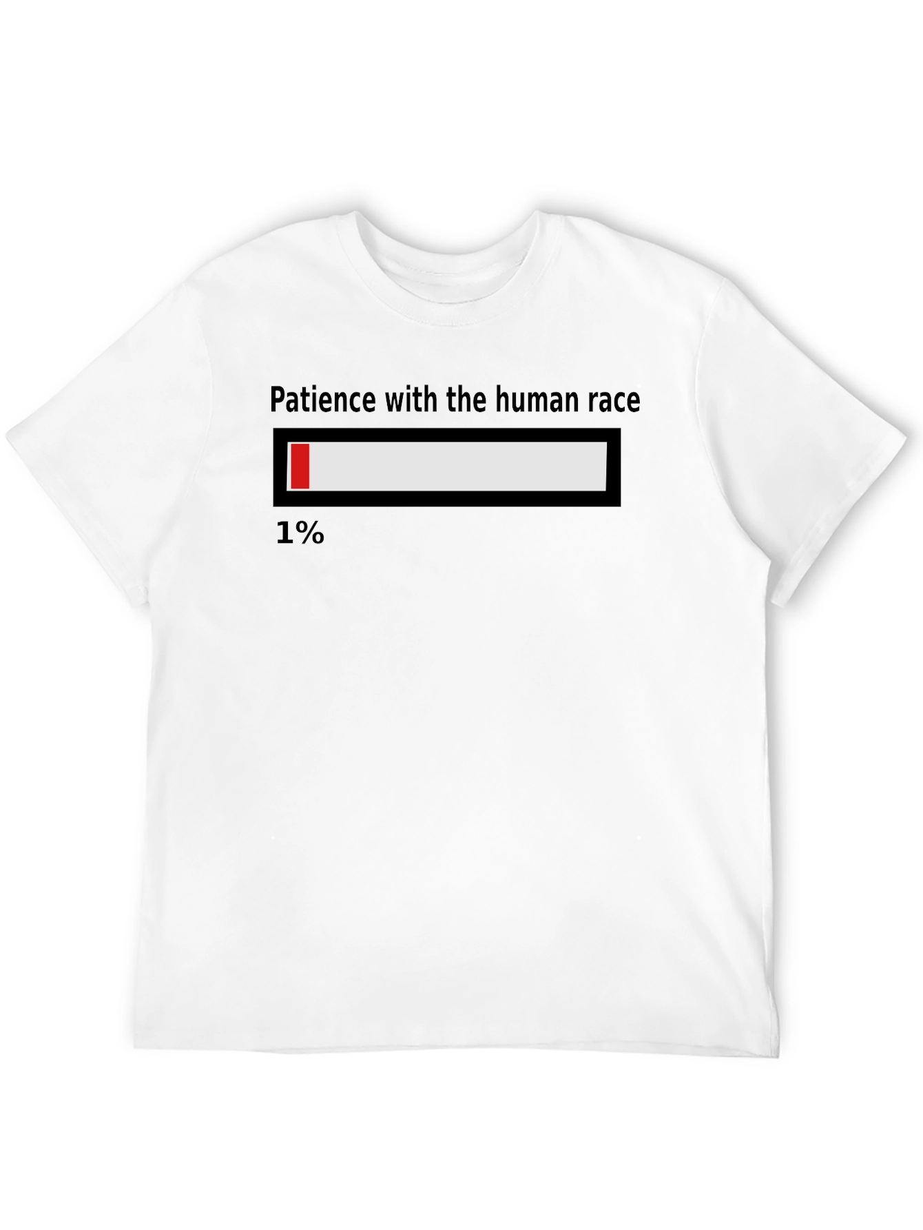 Black Funny Patience Loading Bar T-Shirt view 12
