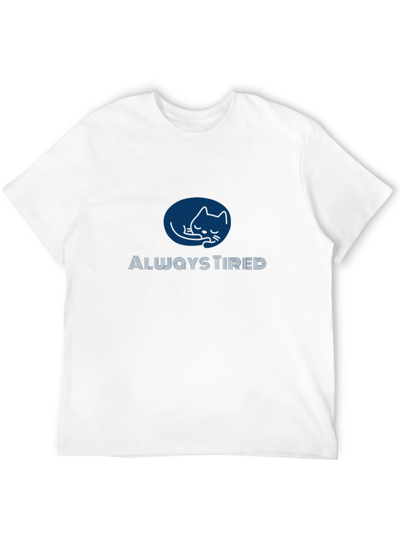 Black Always Tired Cat Graphic Tee view 12
