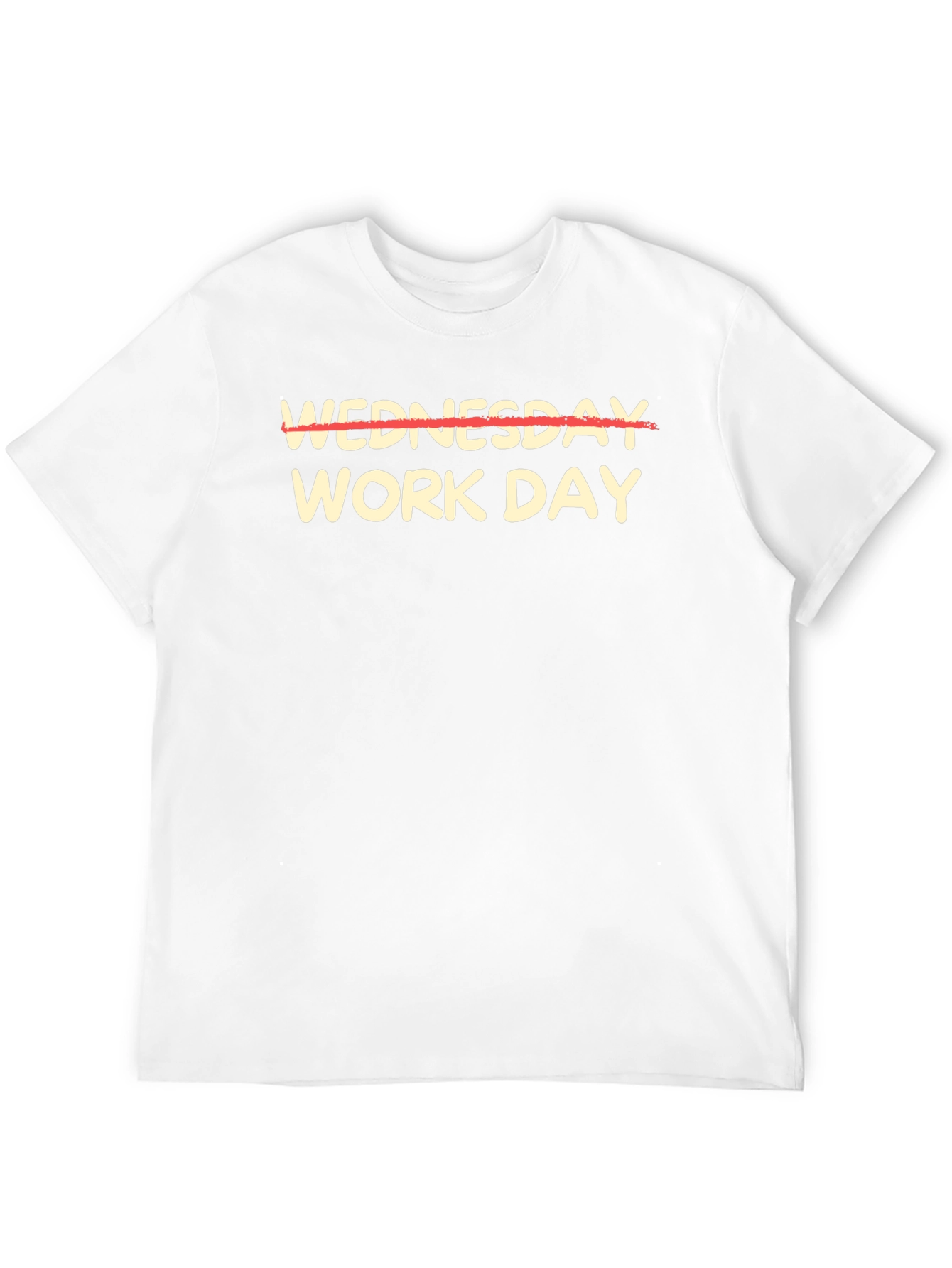 Black Wednesday Work Day T-Shirt - Black Cotton Tee view 12