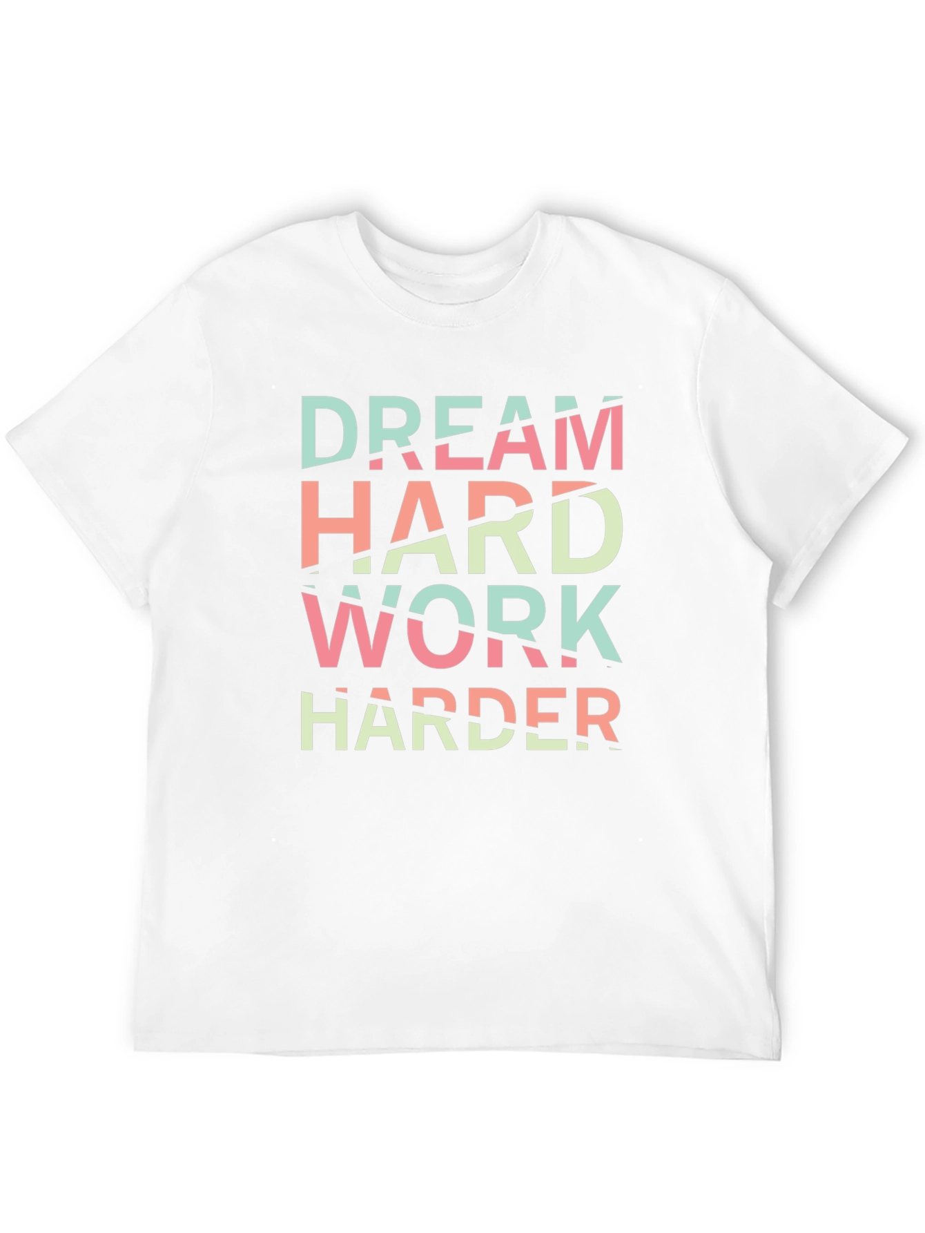 Black Dream Hard Work Harder Black Graphic Tee view 12