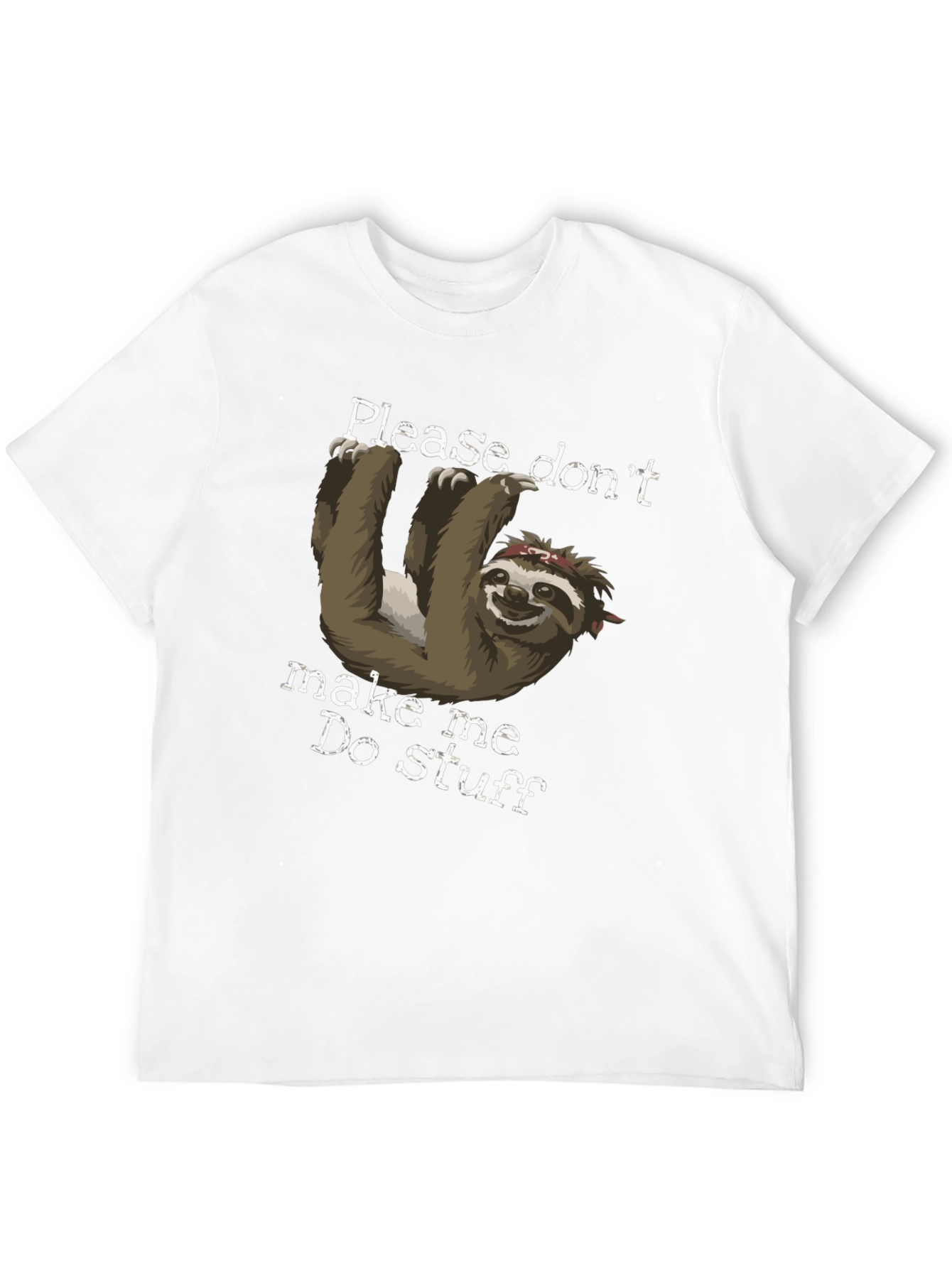 Black Sloth Graphic Tee - Please Don't Make Me Do Stuff view 12