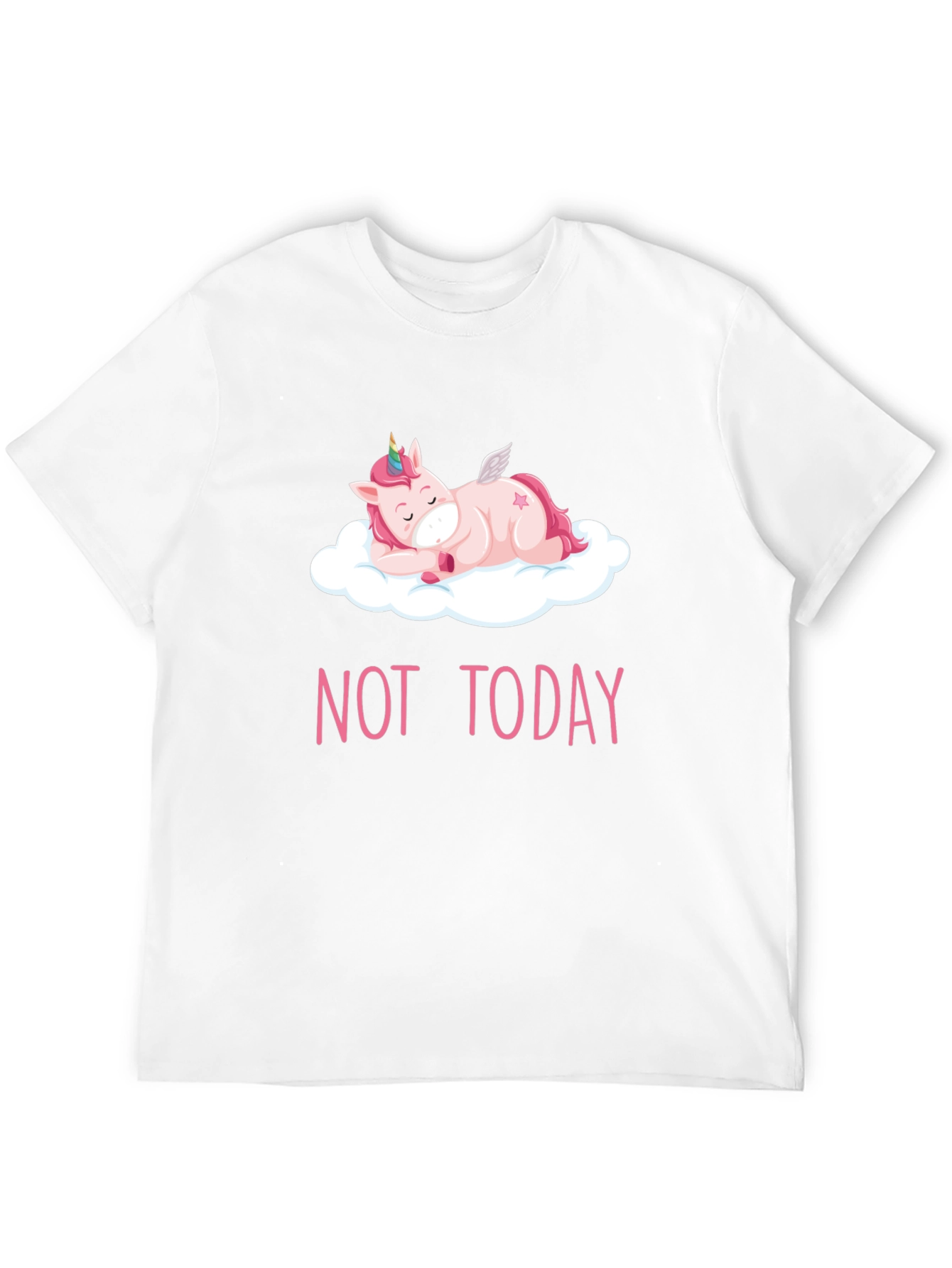 Black Not Today Lazy Unicorn T-Shirt view 12