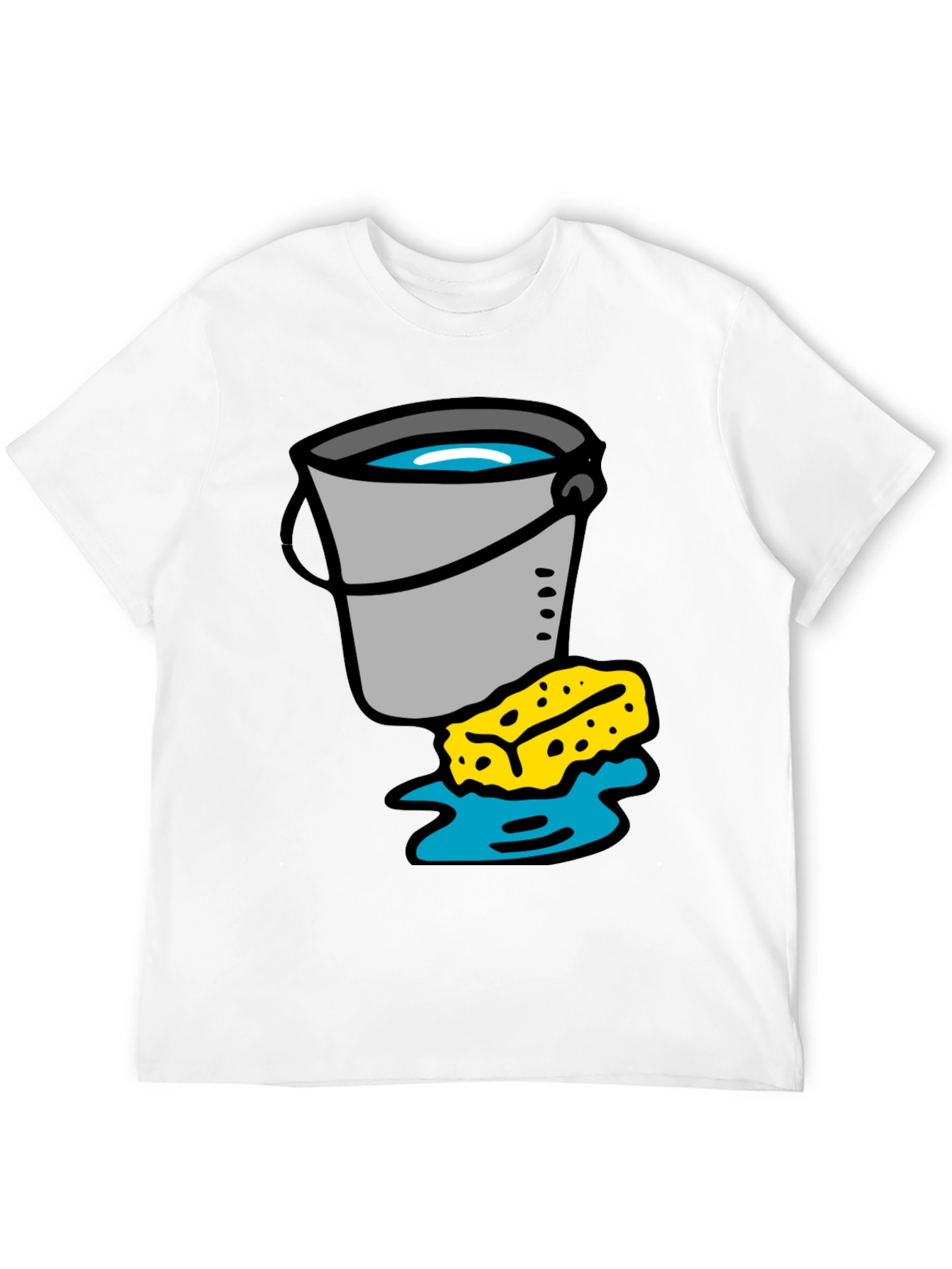 Black Bucket and Sponge Graphic Tee view 12