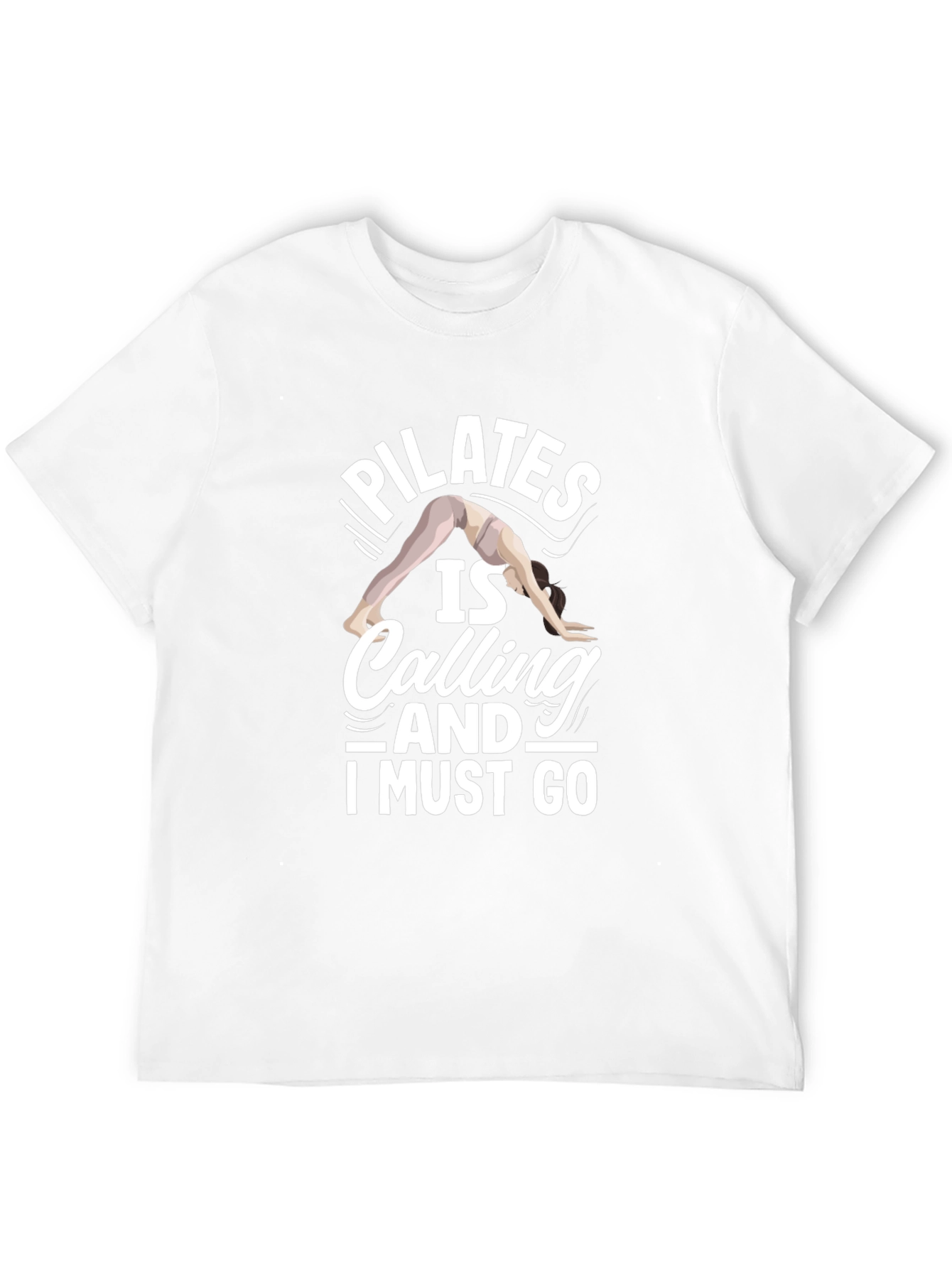 Black Pilates Is Calling Graphic Tee - Soft Black Cotton Shirt view 12