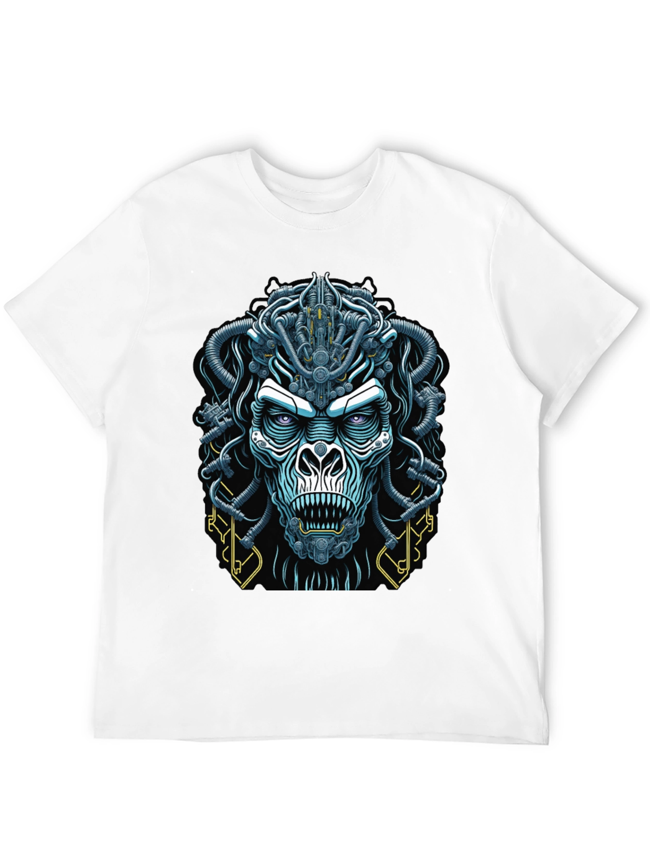Black Cyberpunk Gorilla Graphic Tee - Bold Black view 12