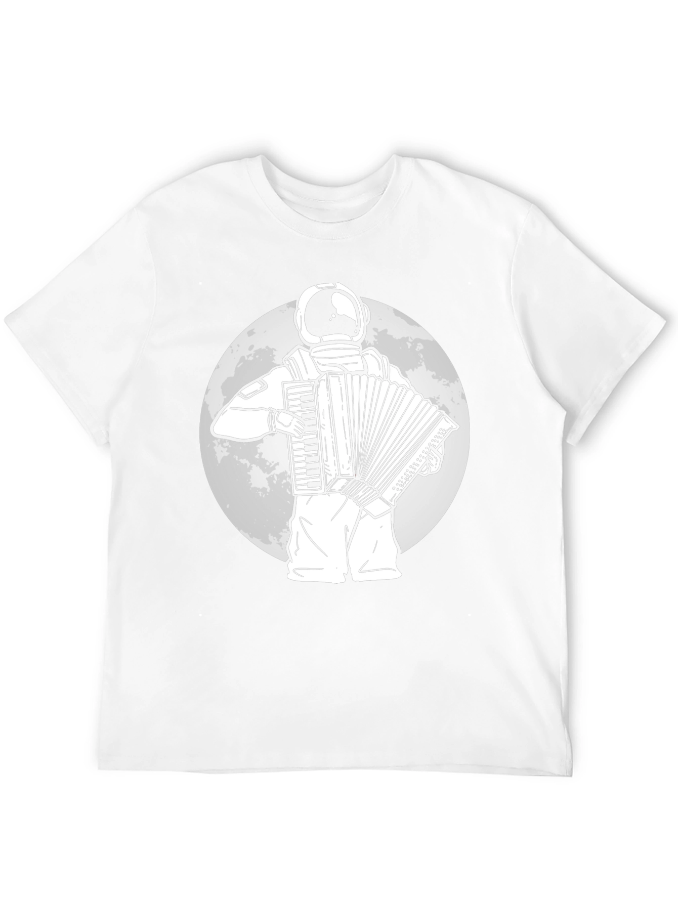 Black Astronaut Accordion Player Graphic Tee view 12