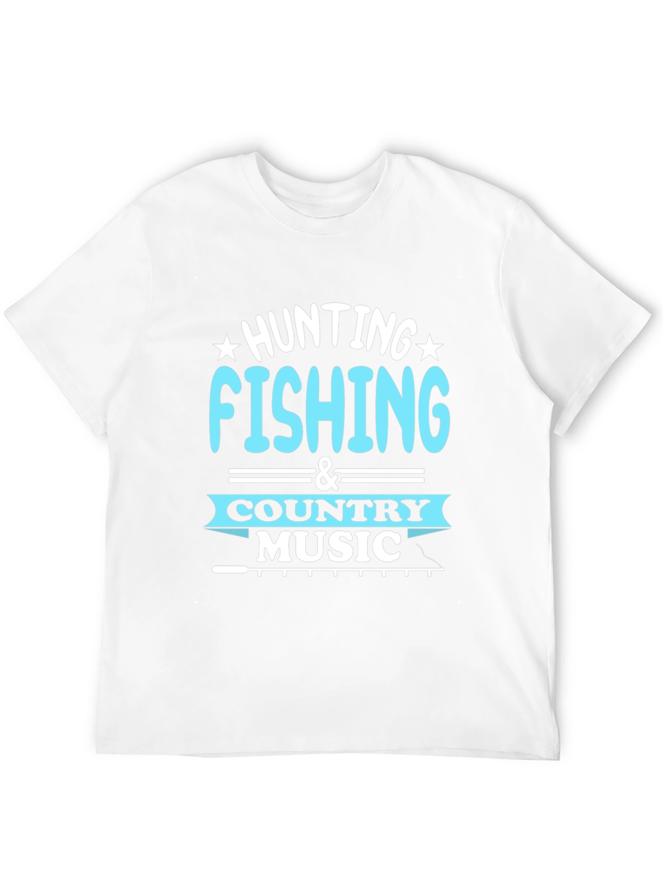 Black Hunting Fishing Country Music T-Shirt view 12