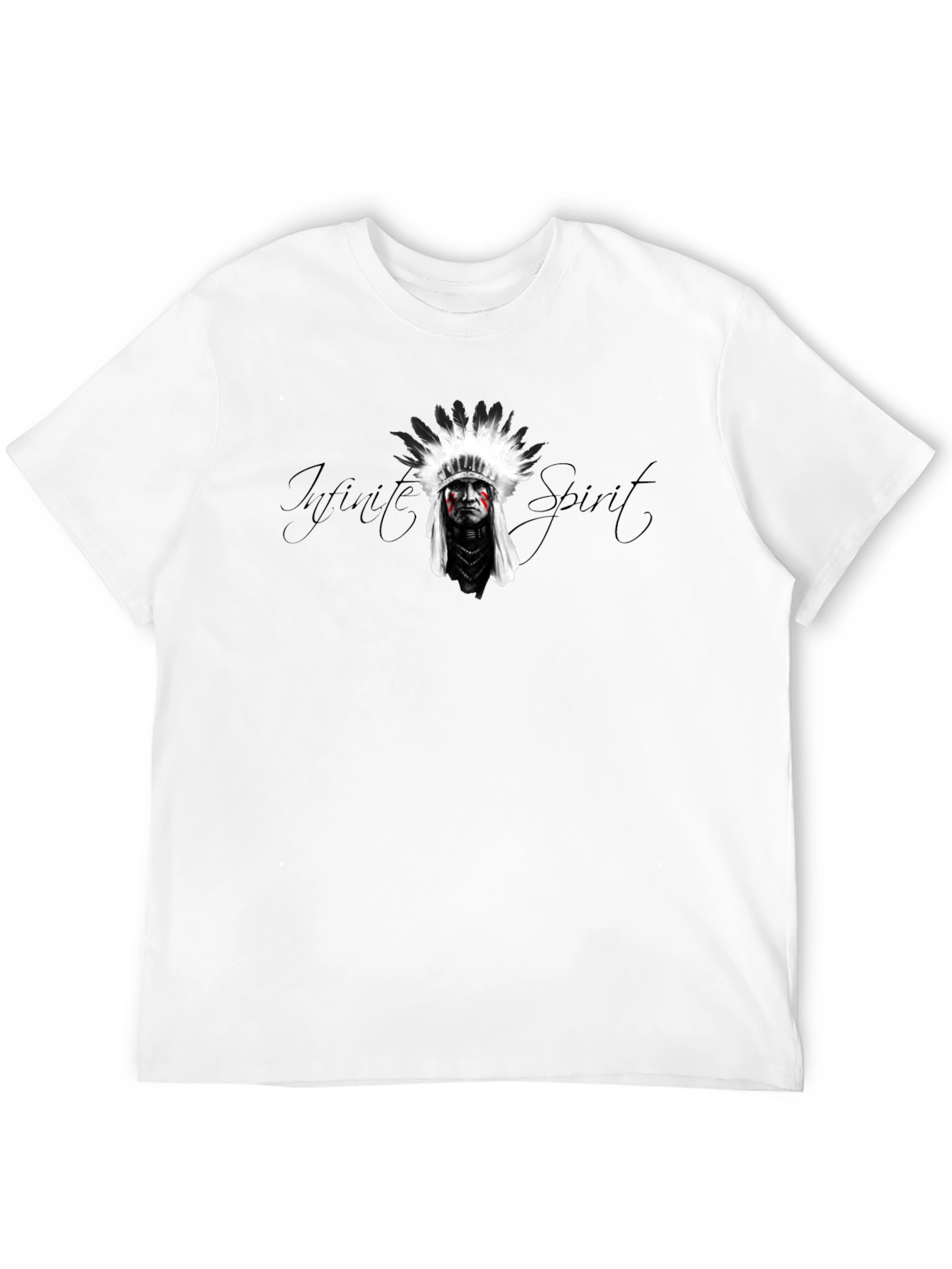 Black Men's Black T-Shirt - Infinite Spirit Graphic Tee view 12