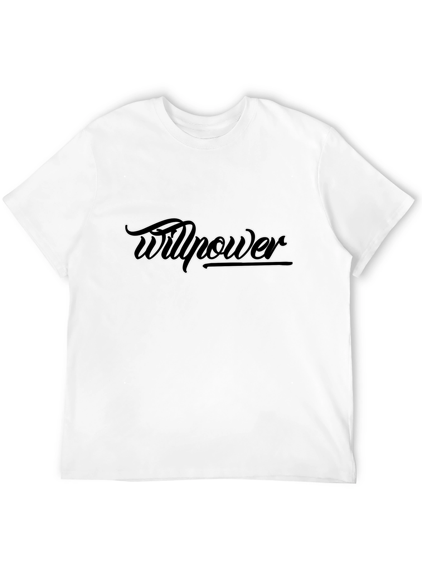 Black Willpower Graphic Tee - Stylish Black T-Shirt view 12