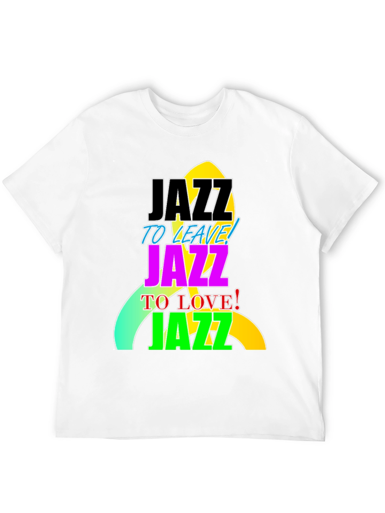 Black Jazz to Leave, Love, Jazz T-Shirt view 12