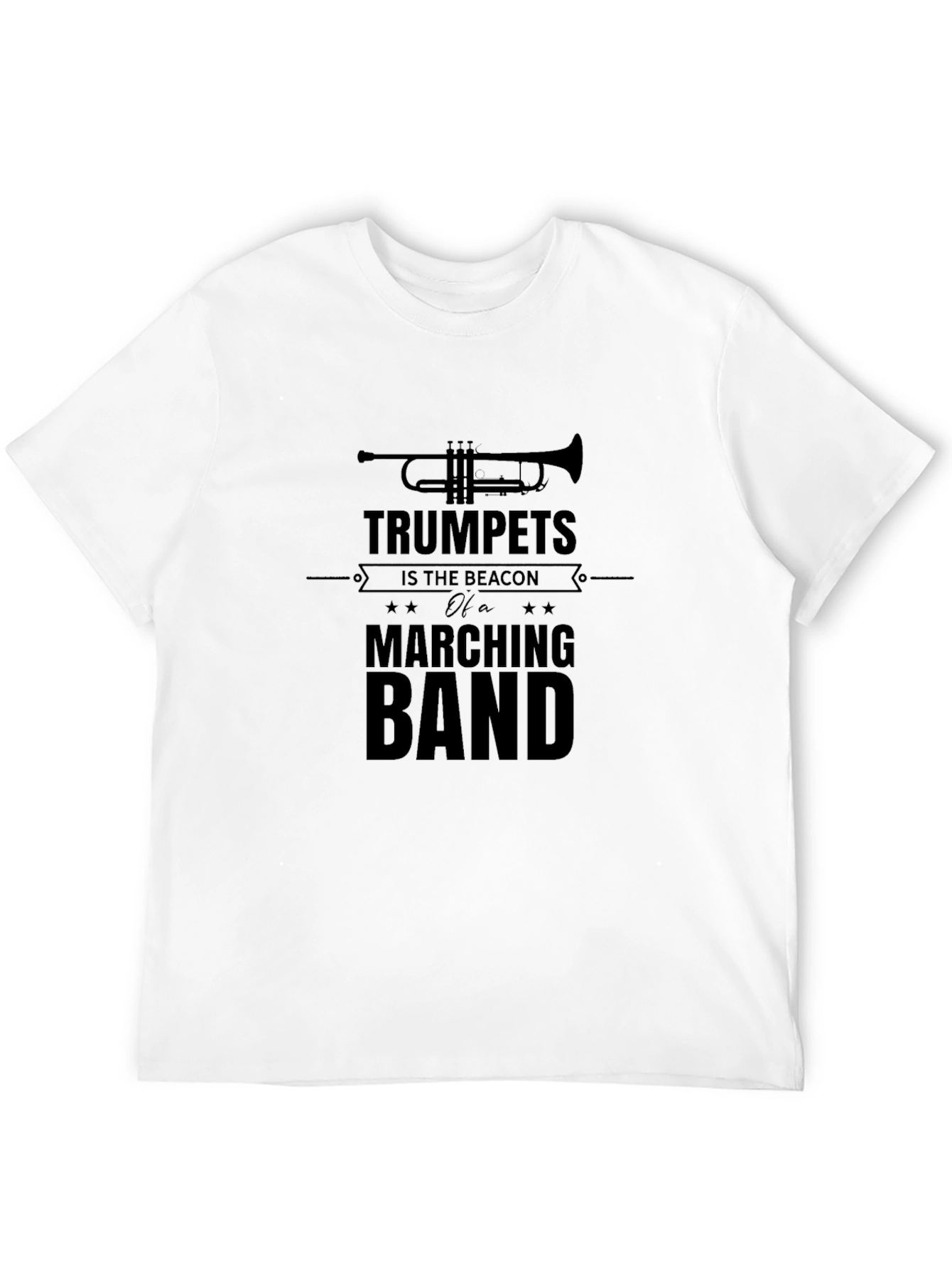 Black Trumpets Marching Band Graphic T-Shirt view 12