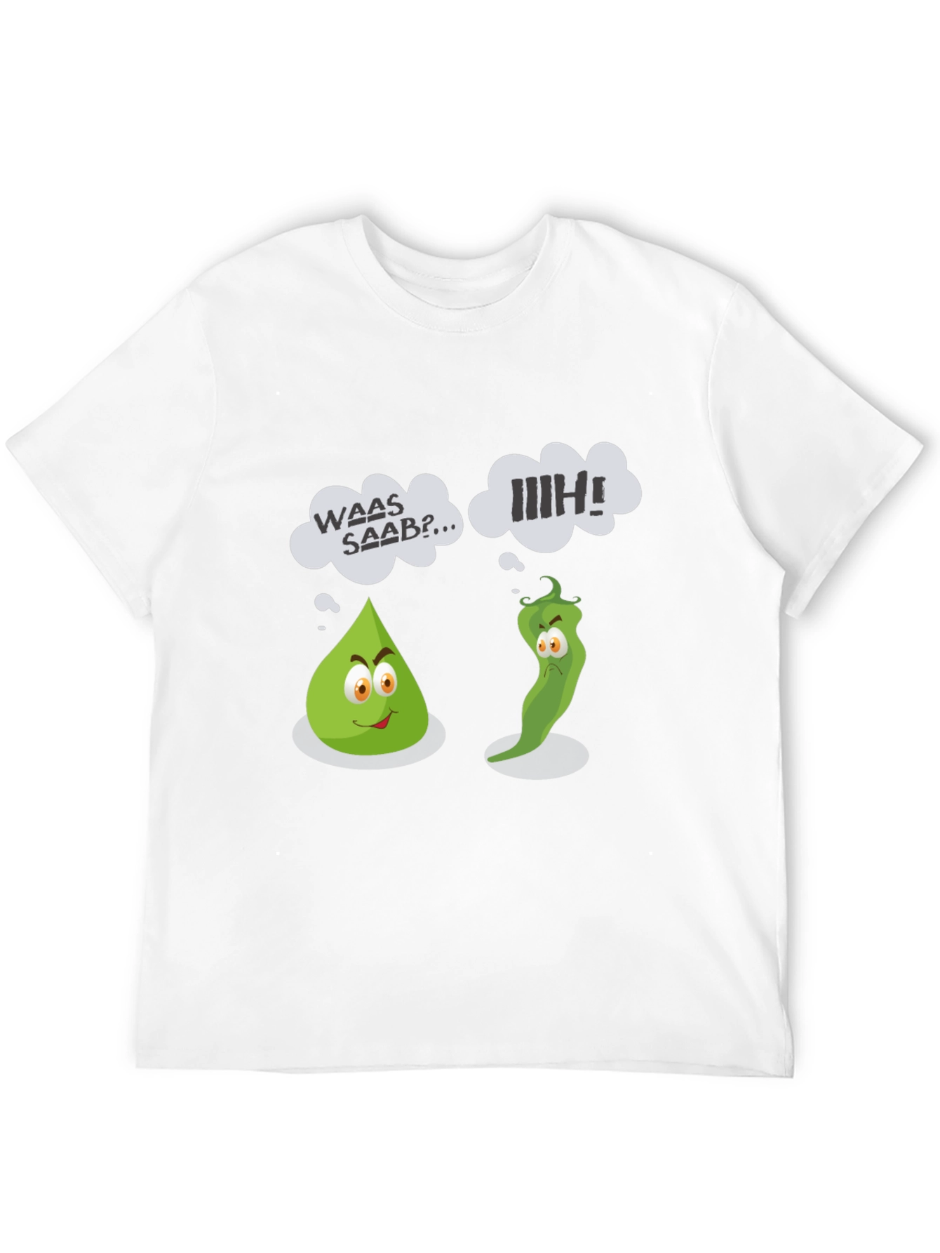 Black Funny Cartoon Vegetables Black T-Shirt view 12